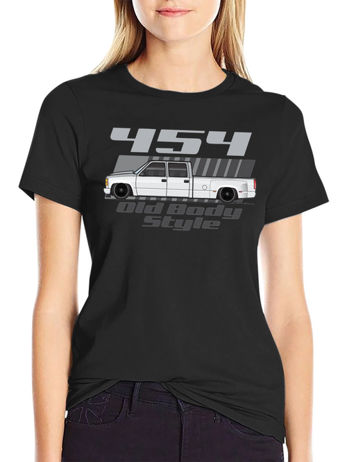454 Old Body Style Truck Graphic Tee - Black