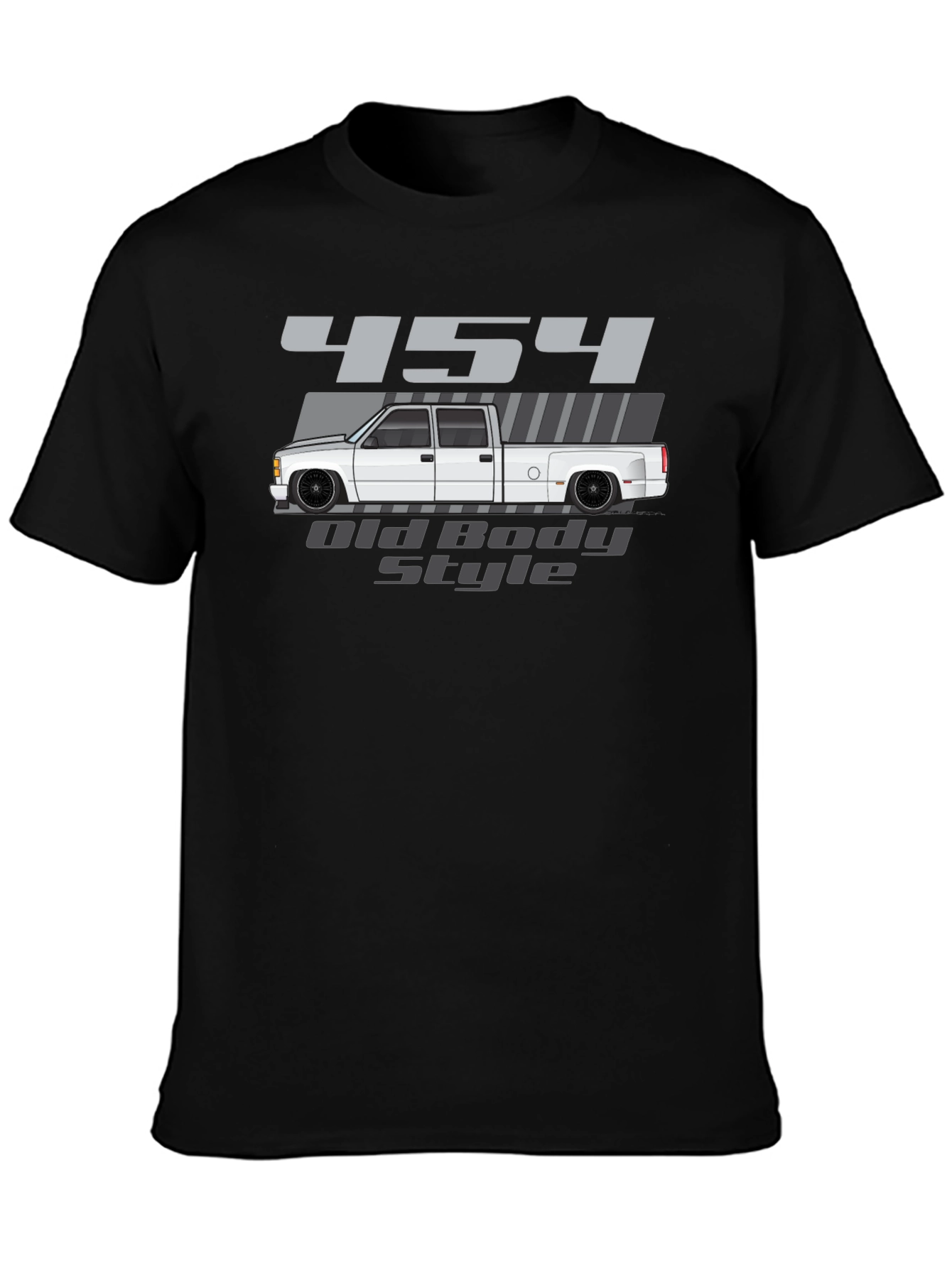 454 Old Body Style Truck Graphic Tee - Black