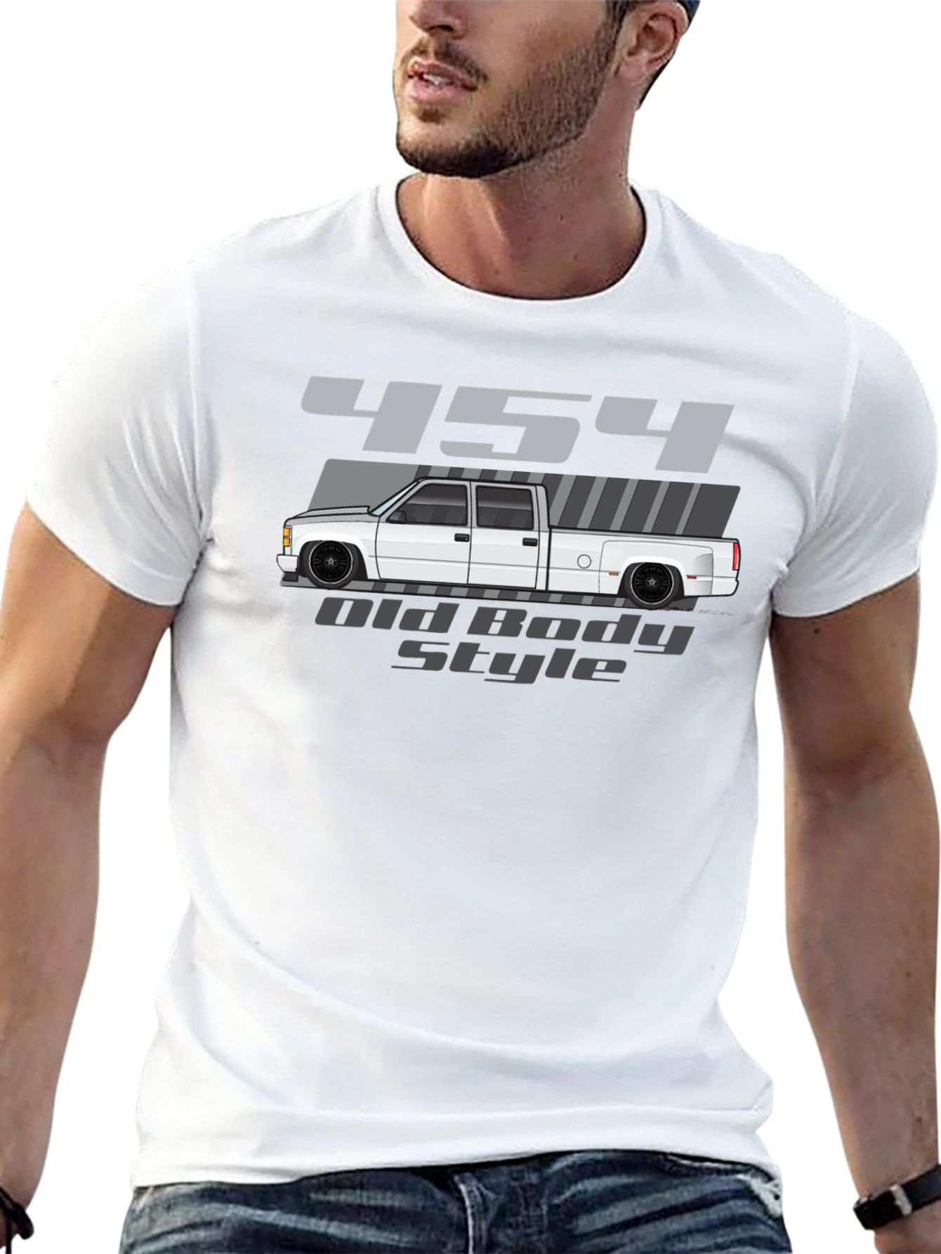454 Old Body Style Truck Graphic Tee - Black