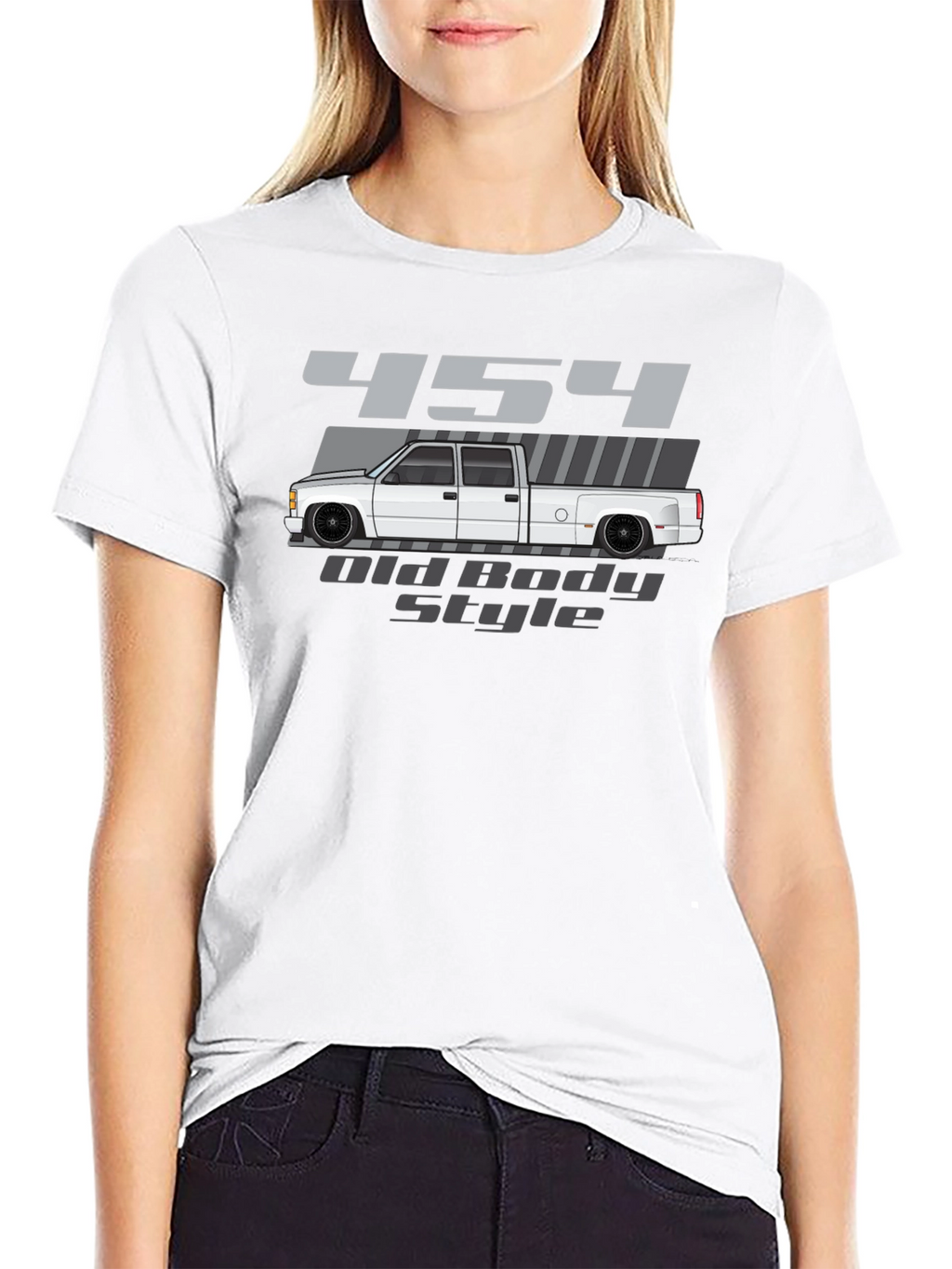 454 Old Body Style Truck Graphic Tee - Black