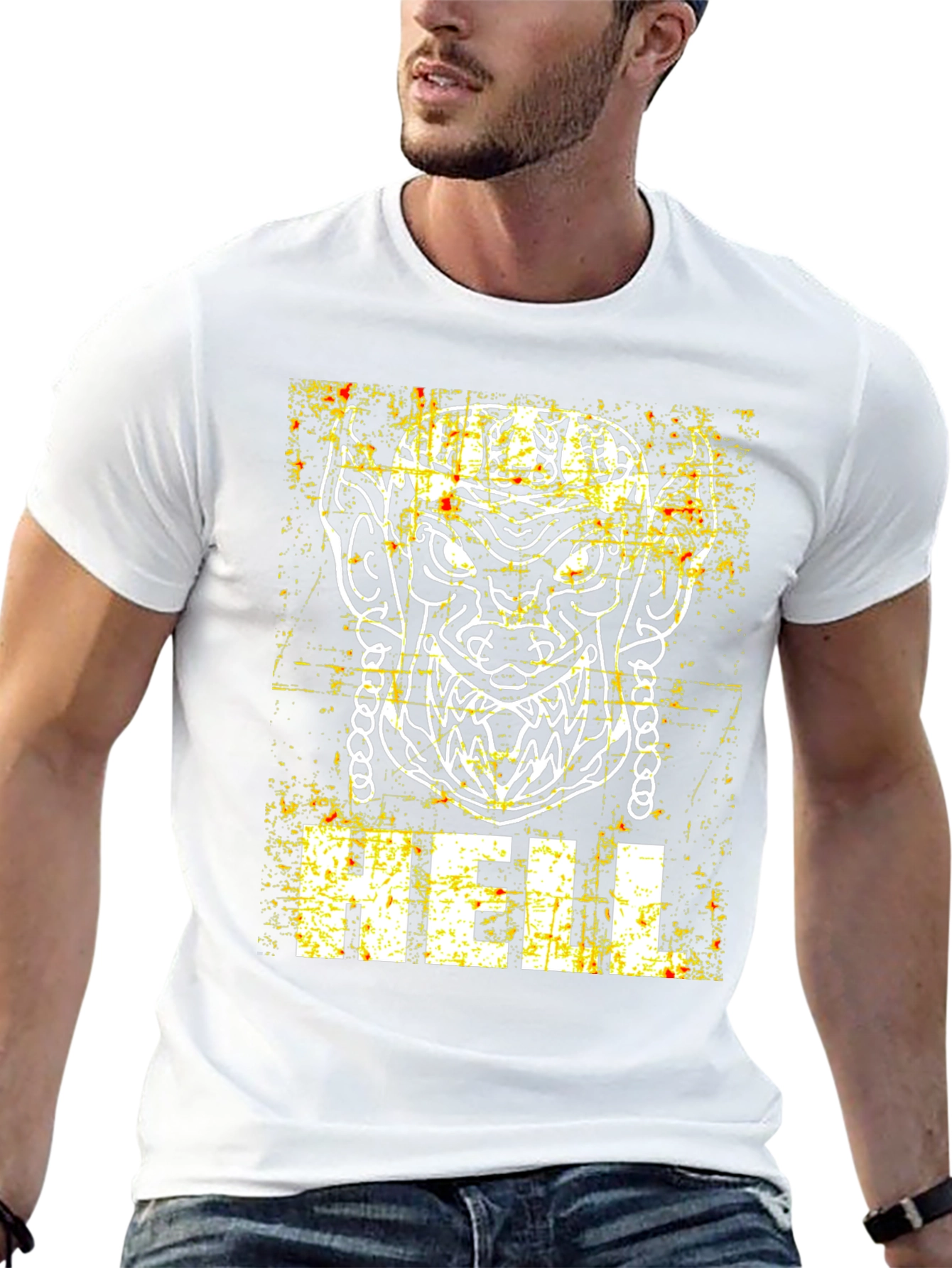 Hell Graphic Print Black T-Shirt