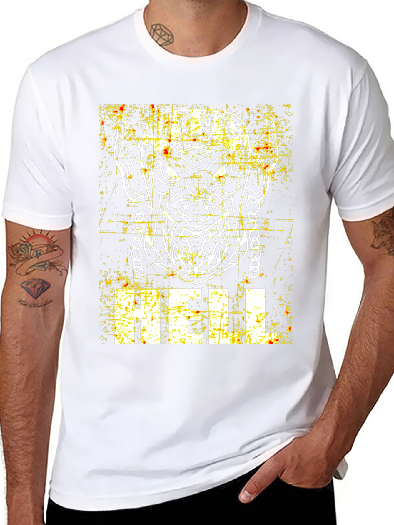 Hell Graphic Print Black T-Shirt