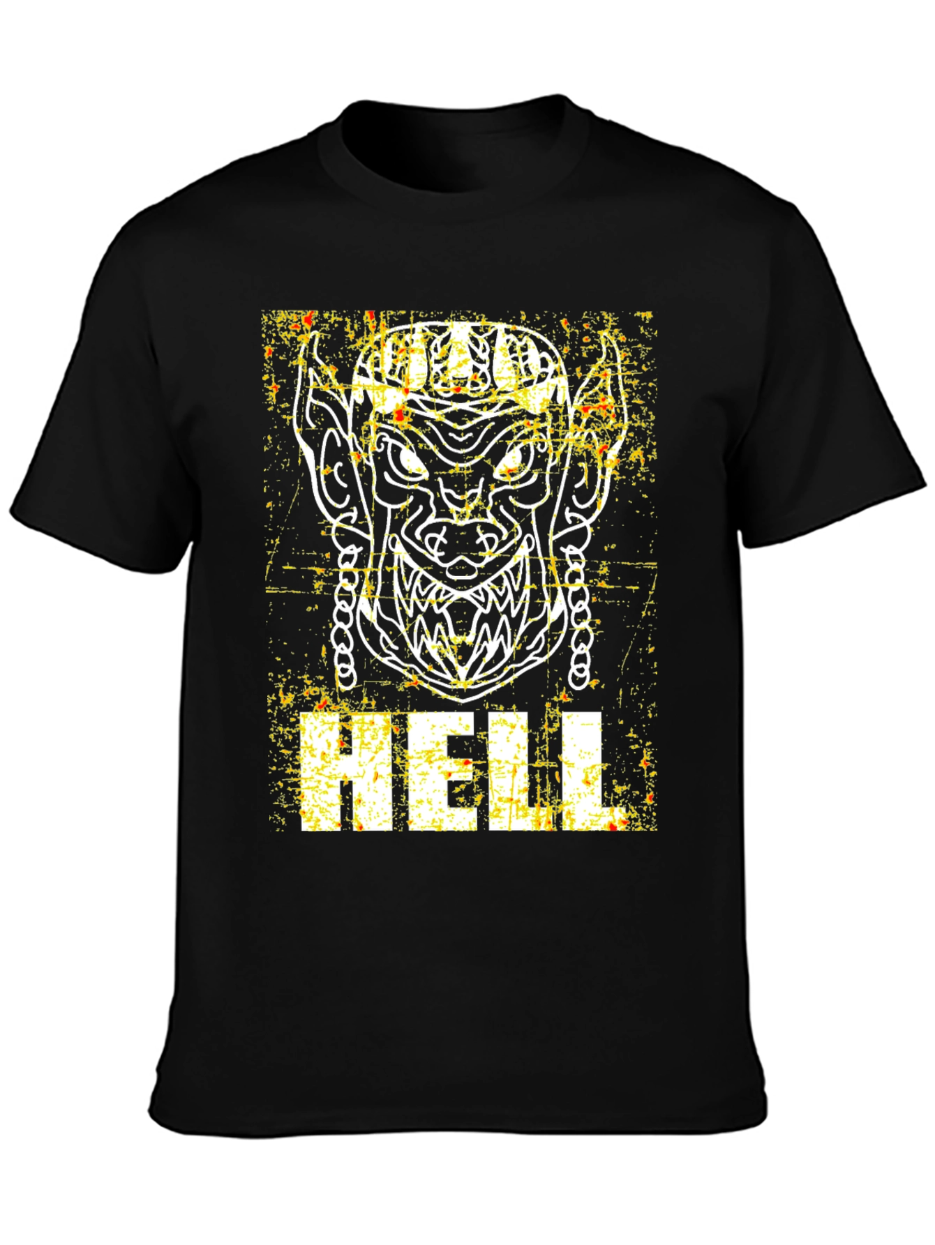 Hell Graphic Print Black T-Shirt