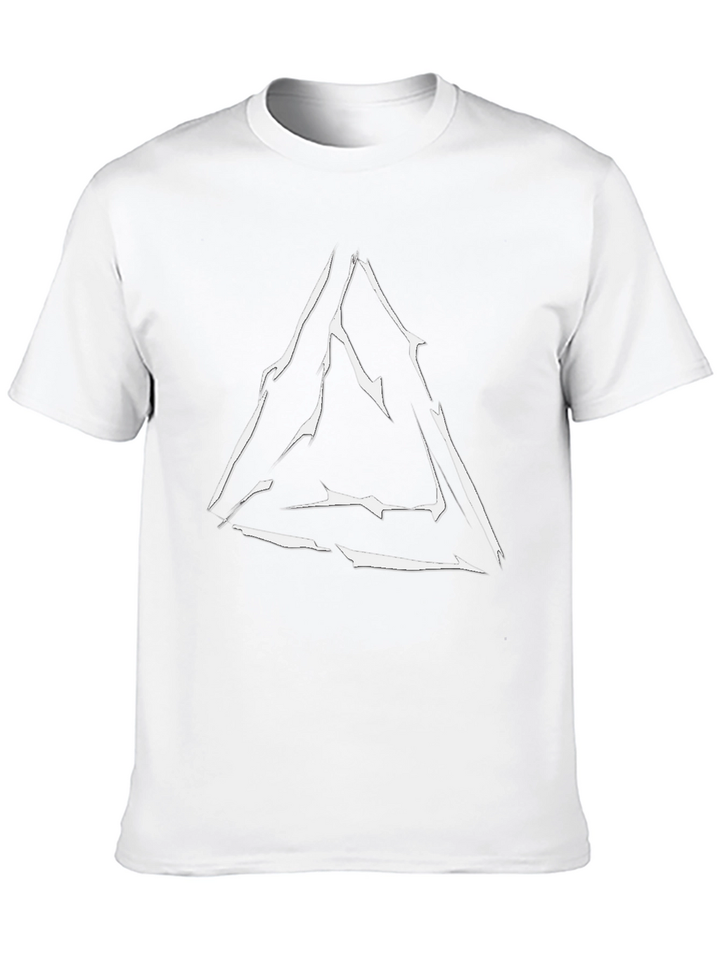 Geometric Triangle Graphic Print Black T-Shirt