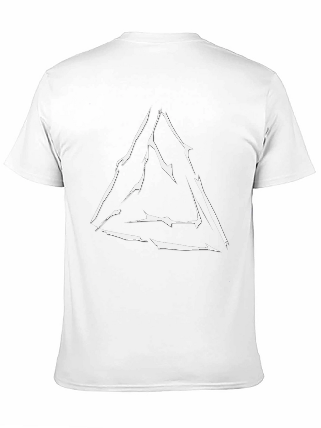 Geometric Triangle Graphic Print Black T-Shirt