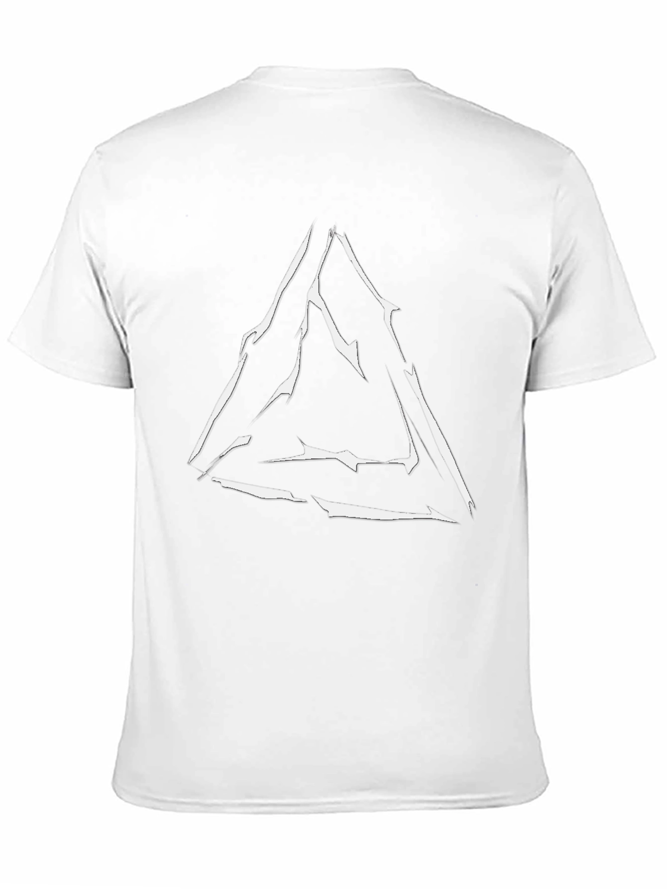 Geometric Triangle Graphic Print Black T-Shirt