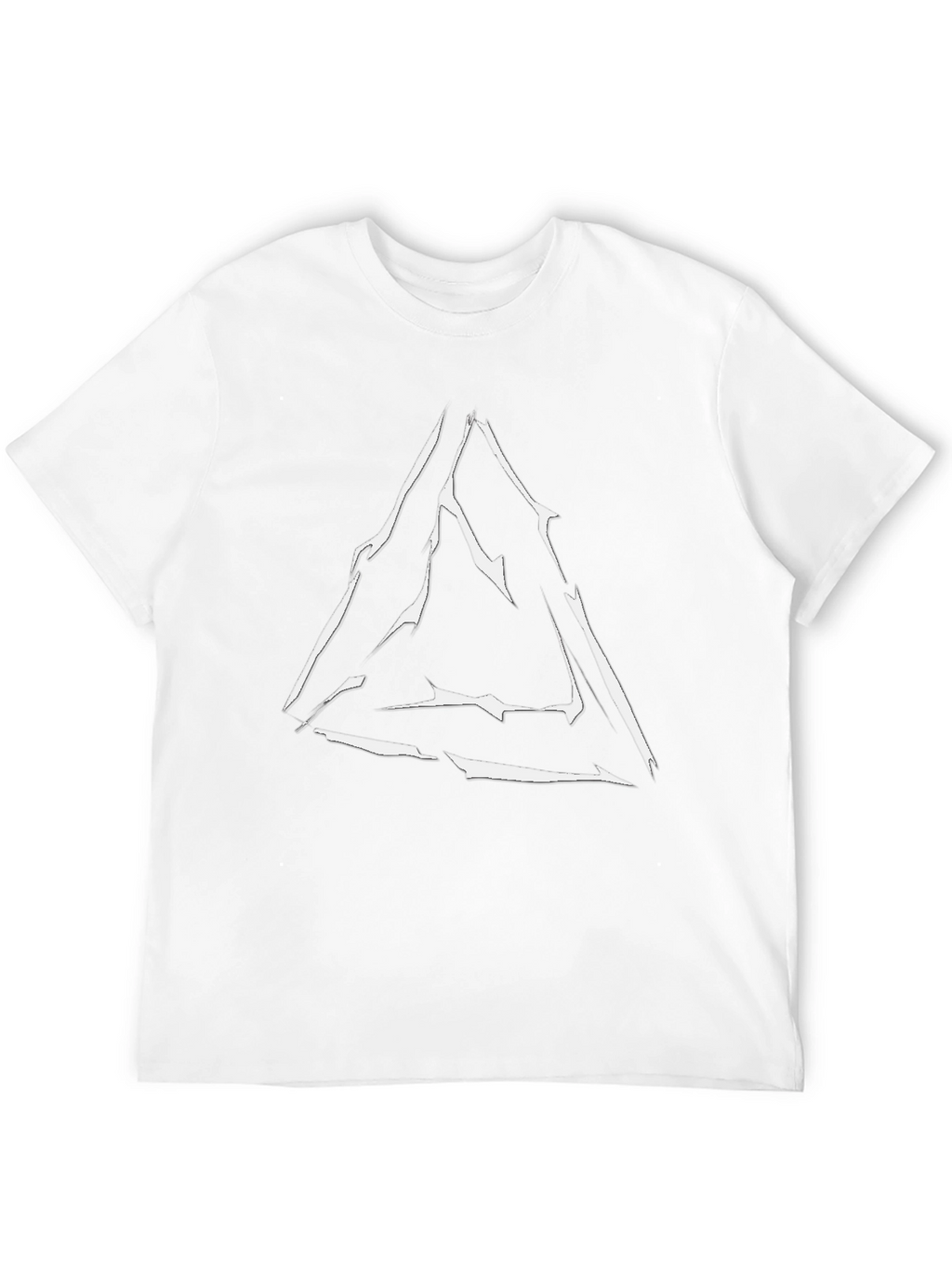 Geometric Triangle Graphic Print Black T-Shirt