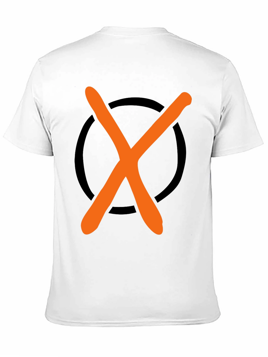 Graphic Tee - Orange X in Black Circle