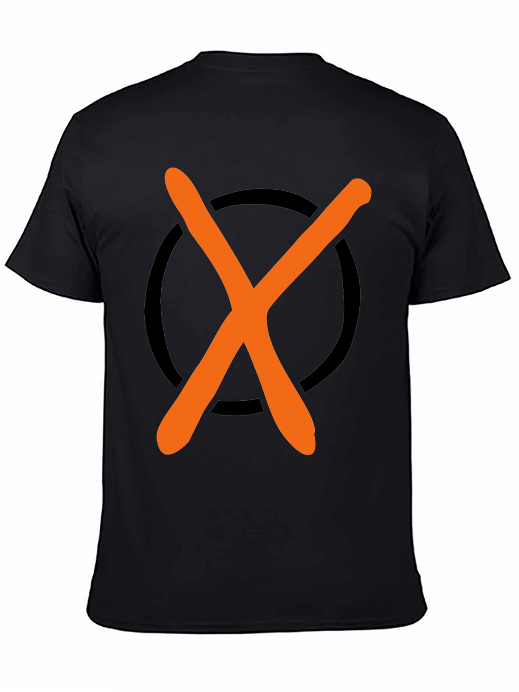 Graphic Tee - Orange X in Black Circle