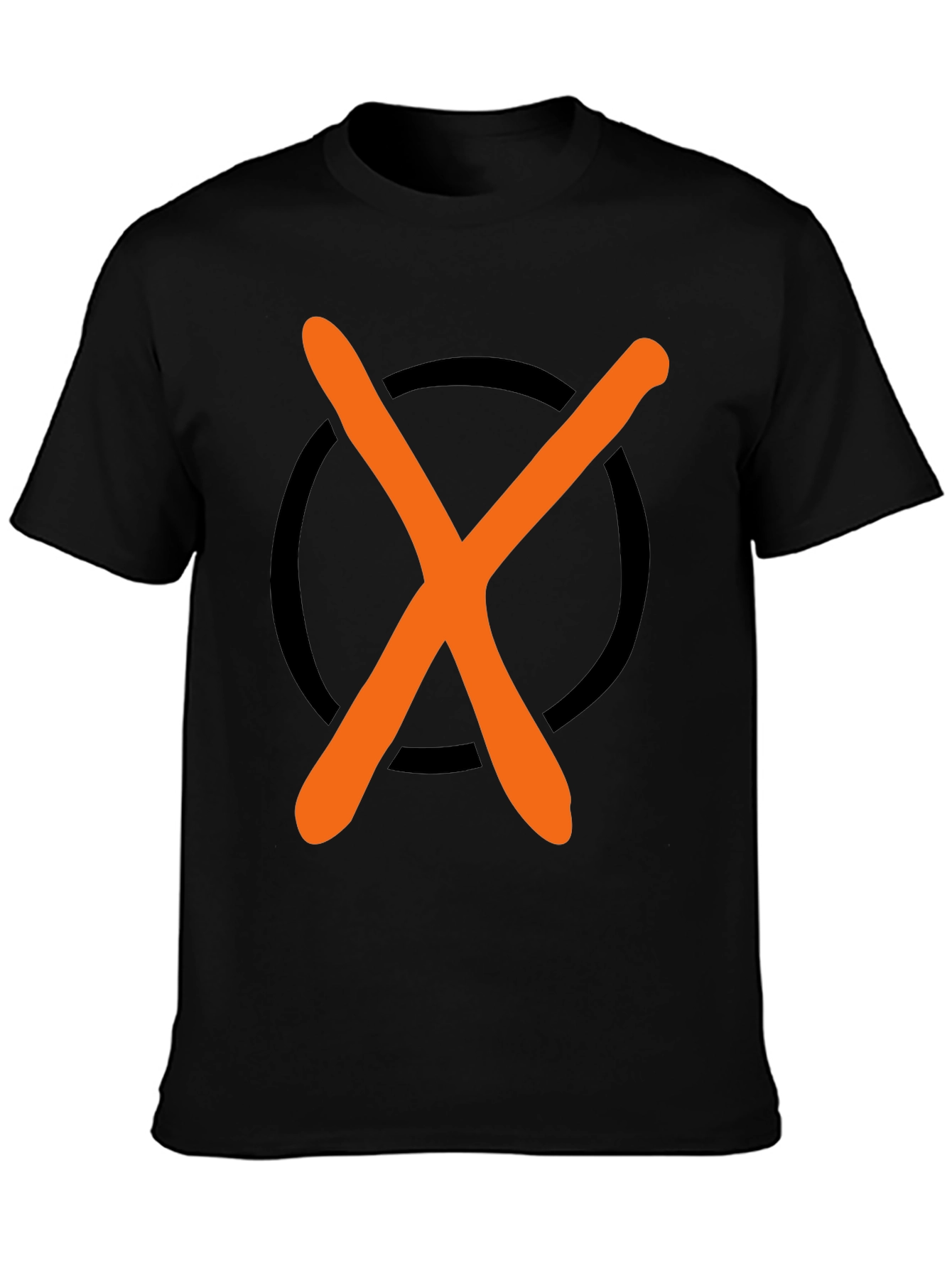 Graphic Tee - Orange X in Black Circle