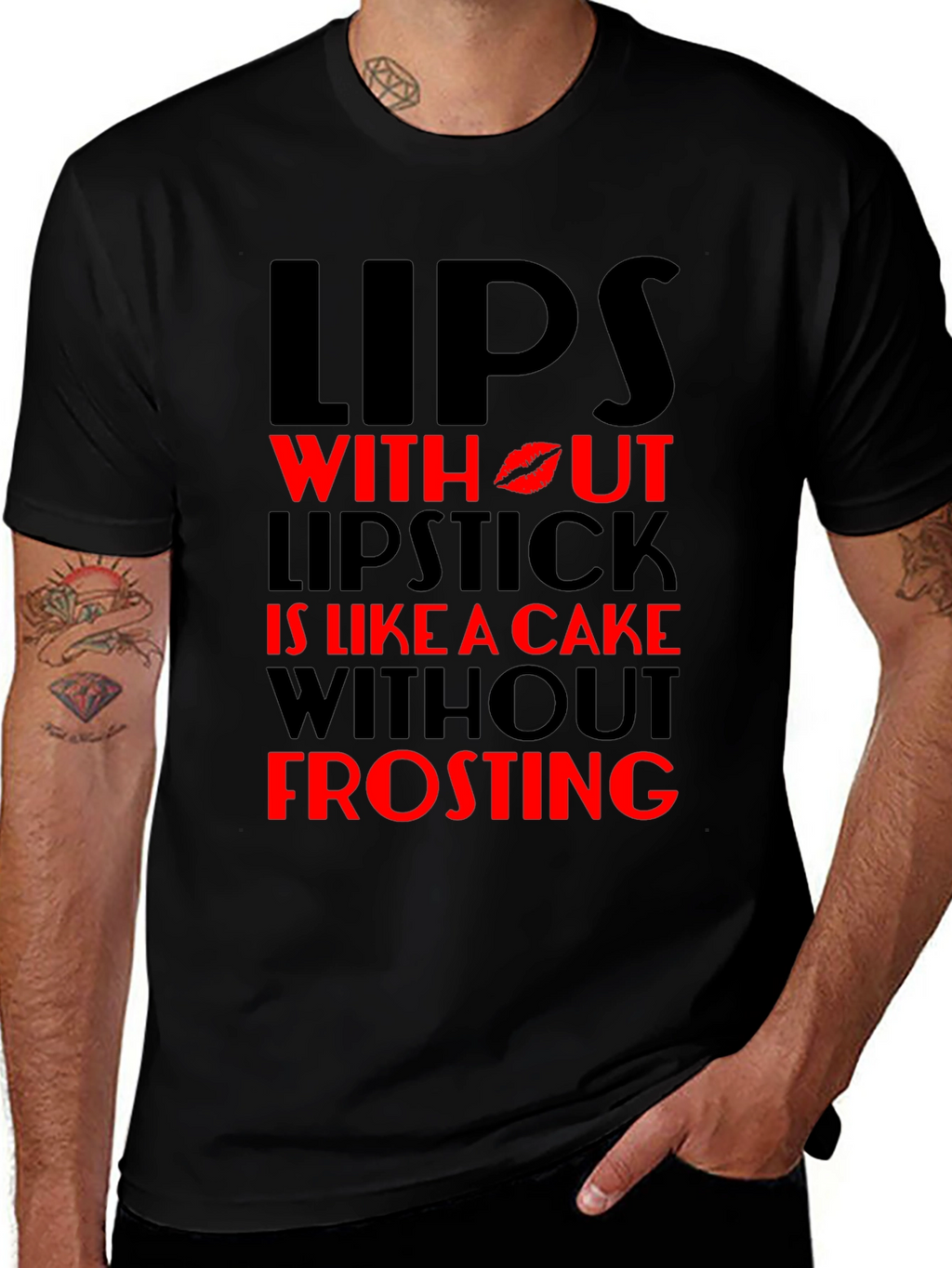 Lips Without Lipstick T-Shirt - Cake & Frosting
