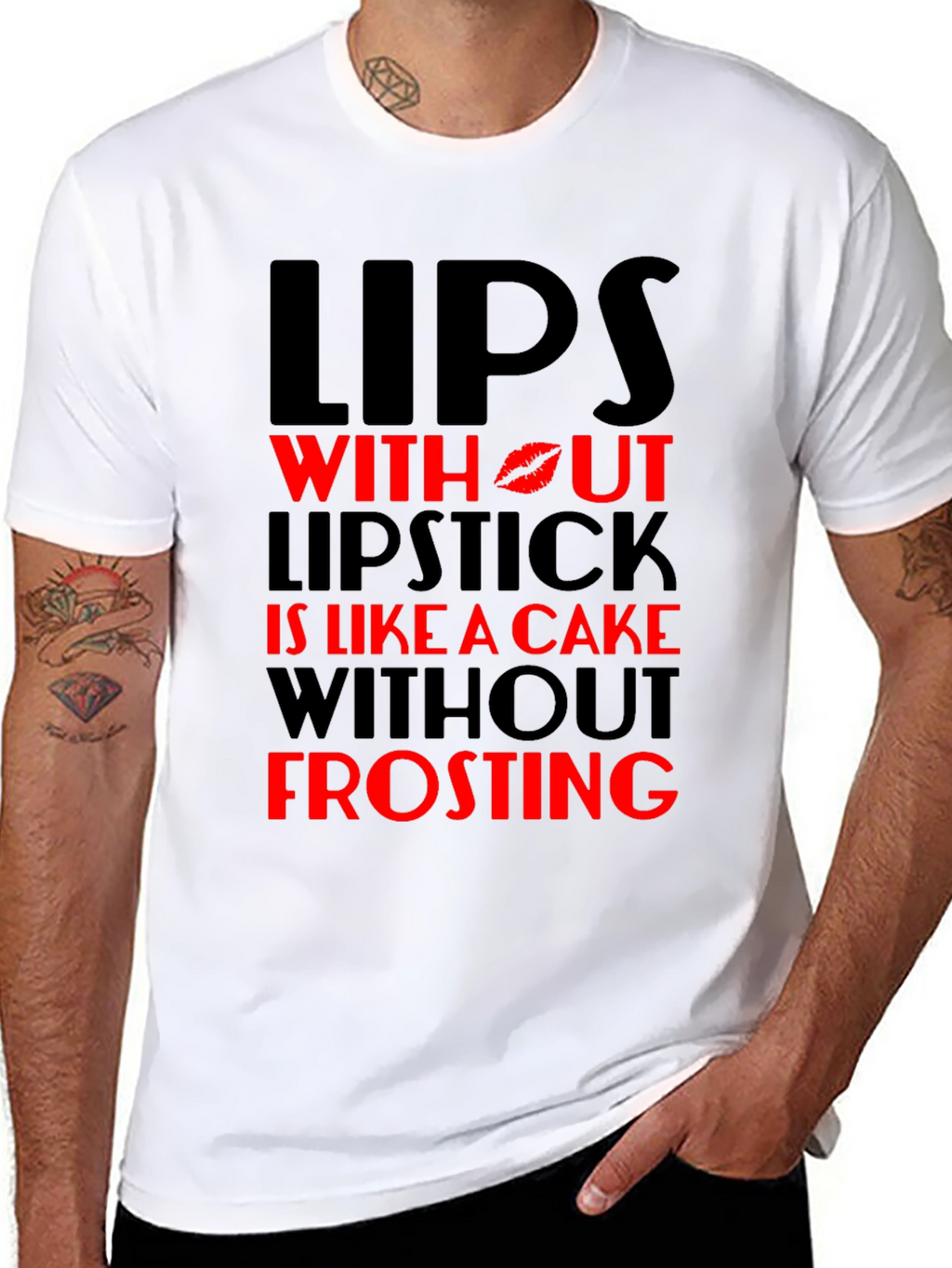 Lips Without Lipstick T-Shirt - Cake & Frosting