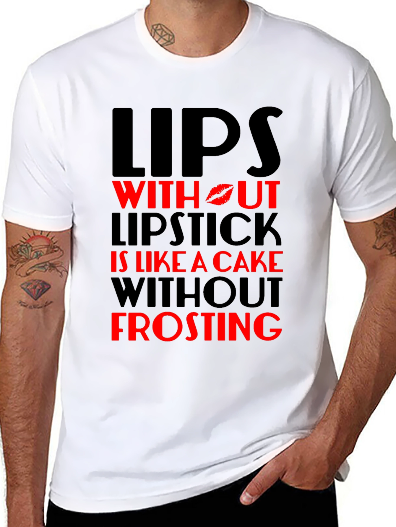 Lips Without Lipstick T-Shirt - Cake & Frosting