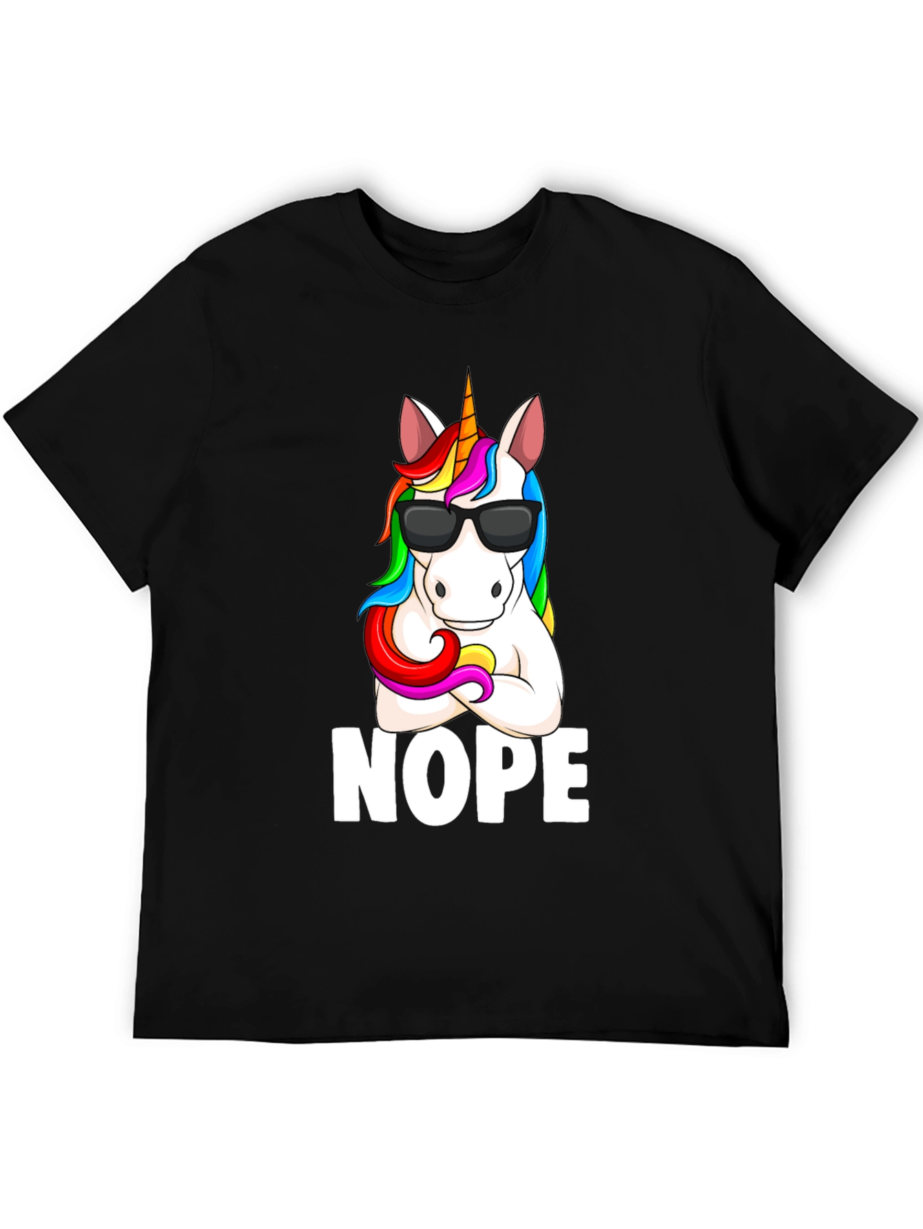 Nope Unicorn Graphic T-Shirt - Cool & Funny Design