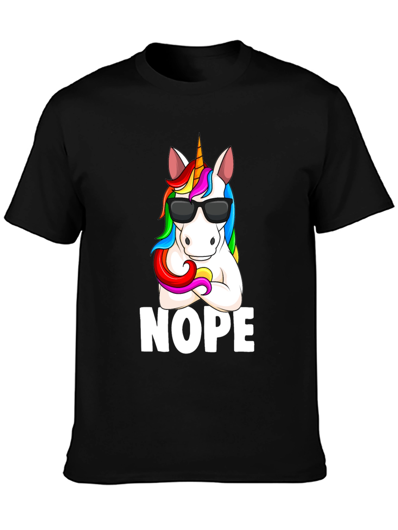 Nope Unicorn Graphic T-Shirt - Cool & Funny Design