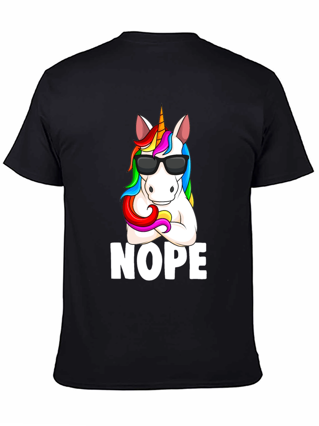 Nope Unicorn Graphic T-Shirt - Cool & Funny Design