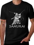 Samurai Graphic Tee - Bold Black T-Shirt