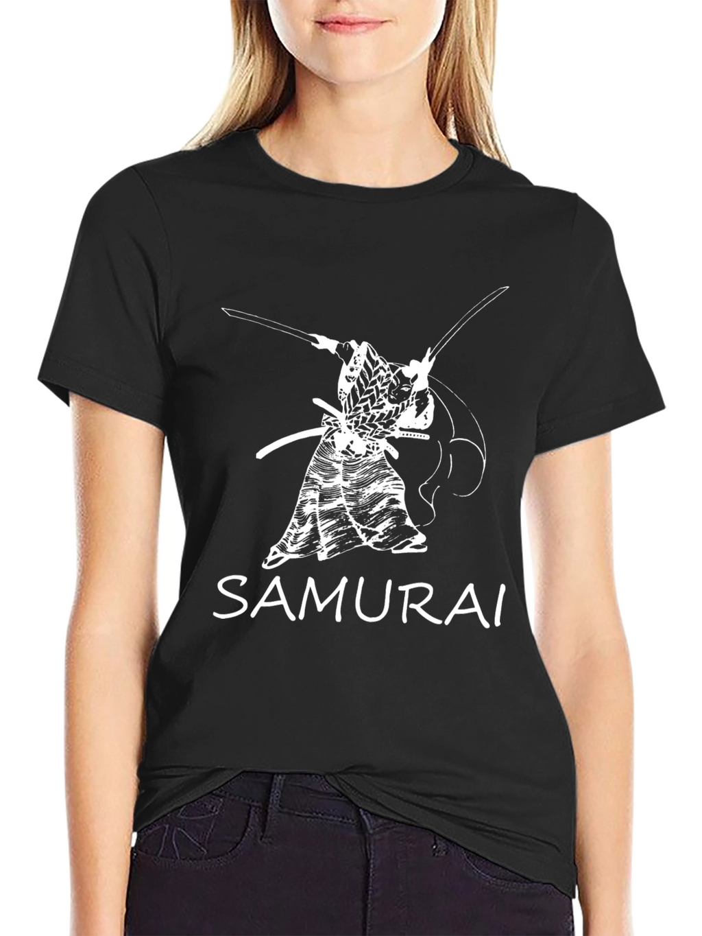 Samurai Graphic Tee - Bold Black T-Shirt
