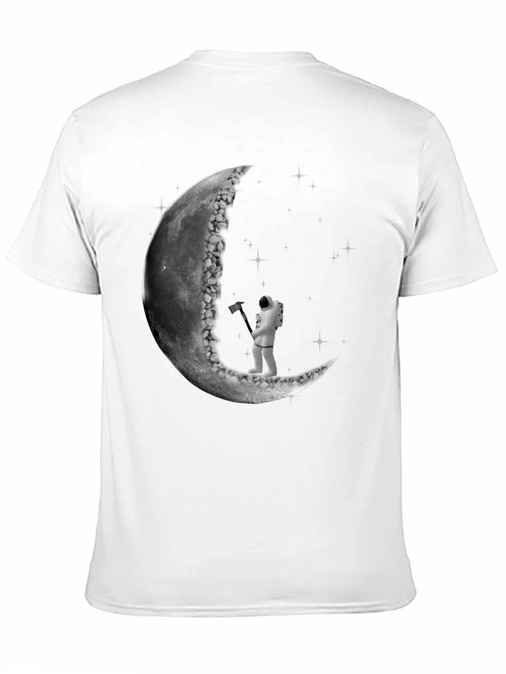 Astronaut Carving Moon T-Shirt