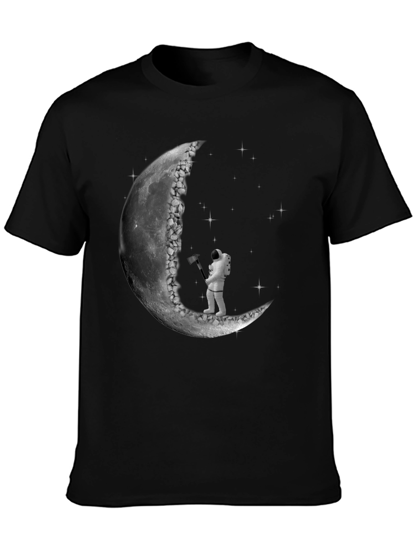 Astronaut Carving Moon T-Shirt