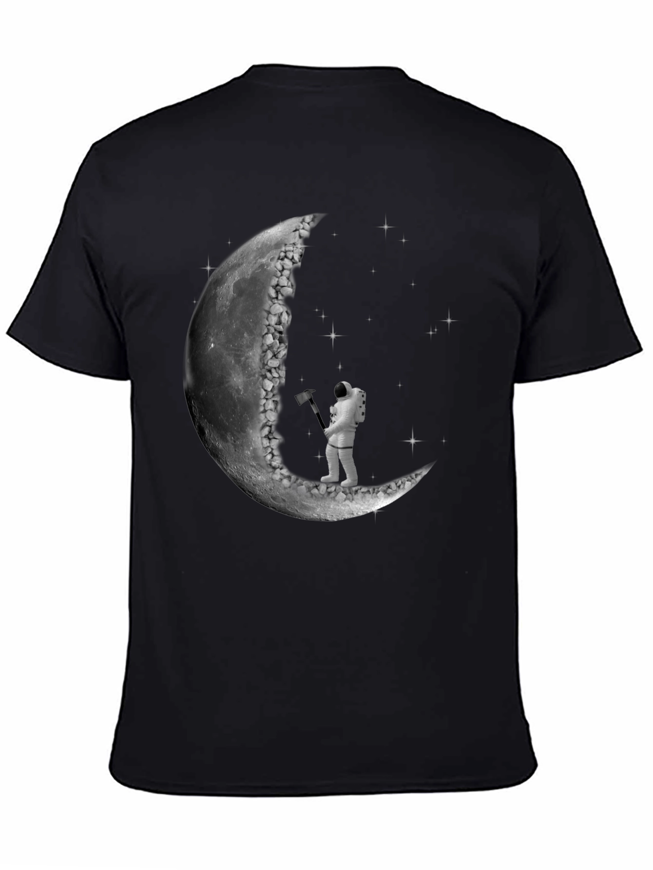 Astronaut Carving Moon T-Shirt