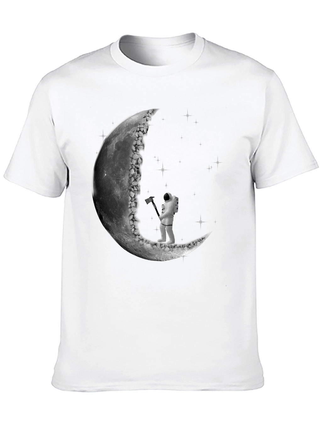 Astronaut Carving Moon T-Shirt