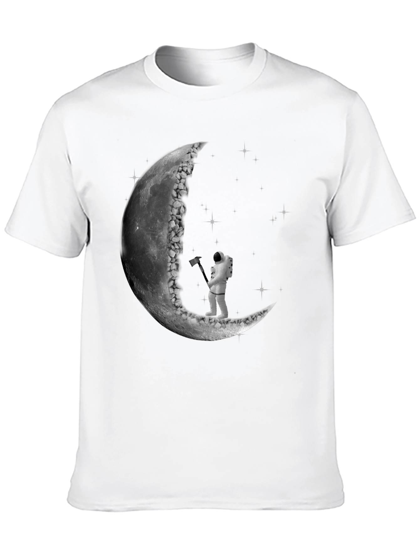 Astronaut Carving Moon T-Shirt
