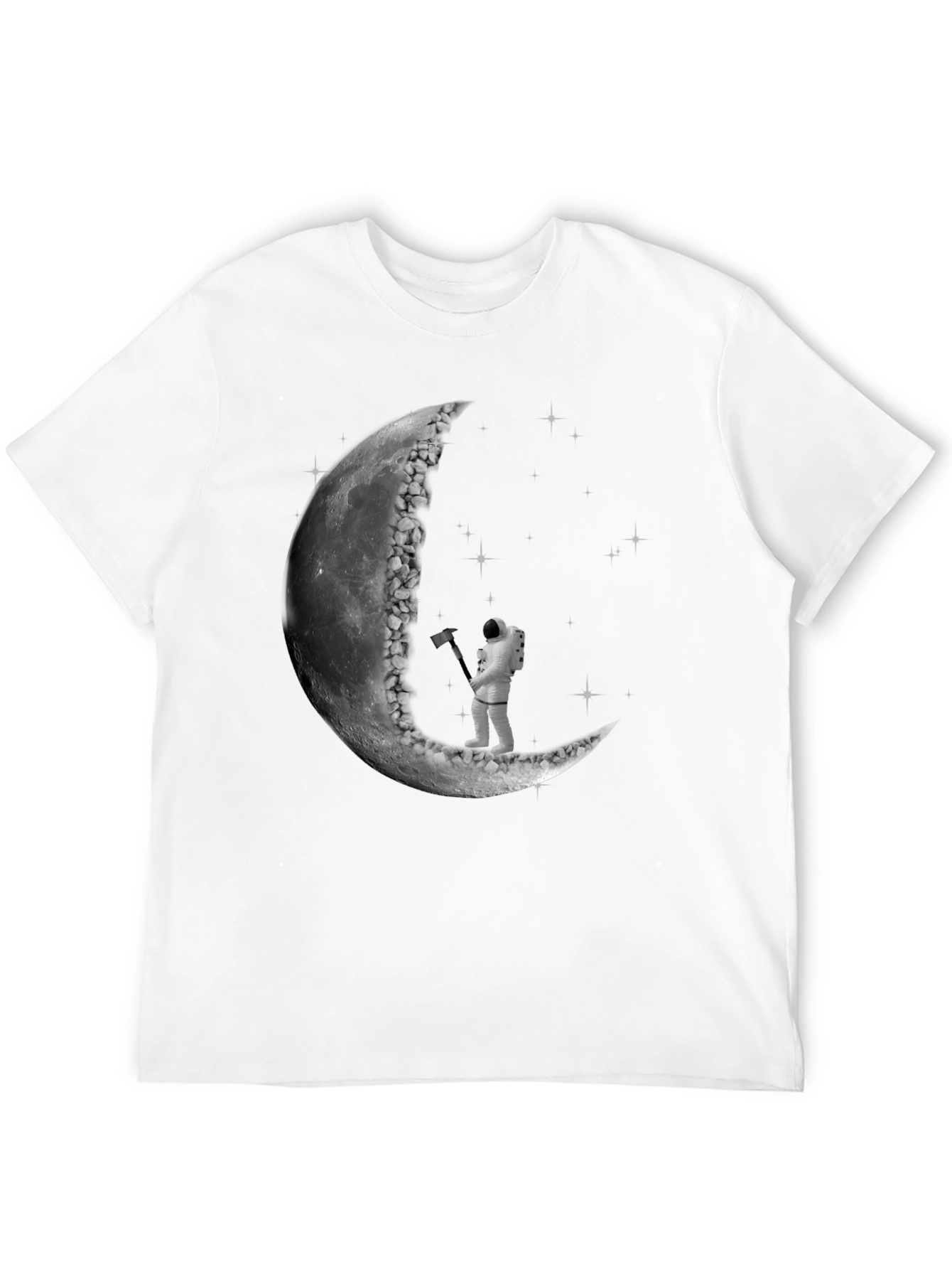 Astronaut Carving Moon T-Shirt