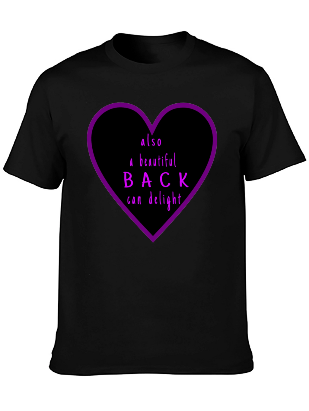 Beautiful Back Graphic Tee - Unisex Black Cotton T-Shirt