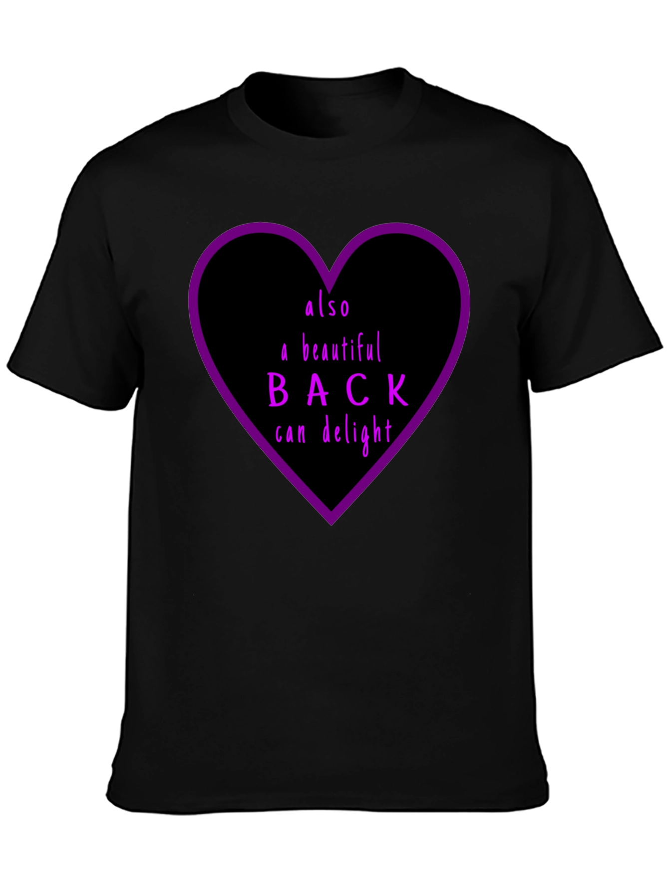 Beautiful Back Graphic Tee - Unisex Black Cotton T-Shirt