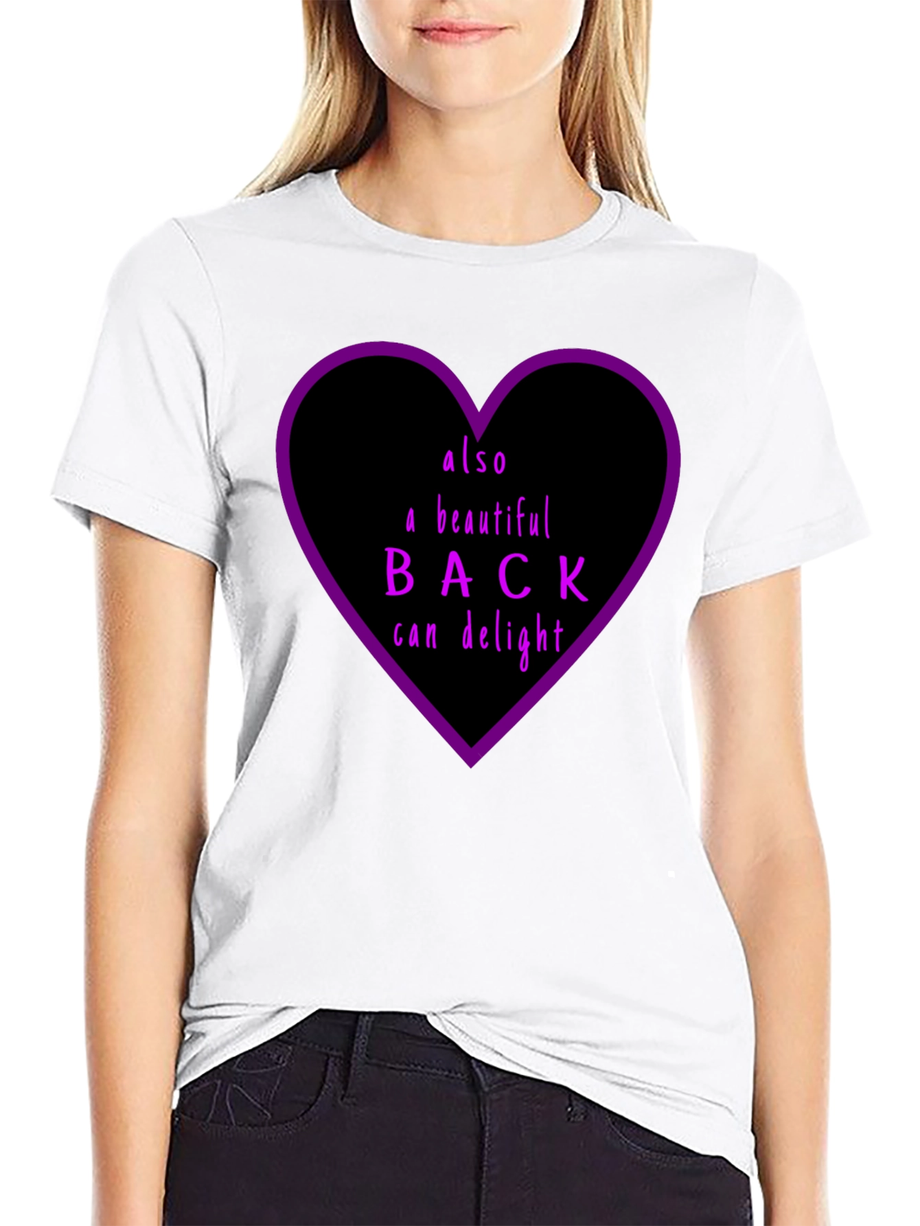 Beautiful Back Graphic Tee - Unisex Black Cotton T-Shirt