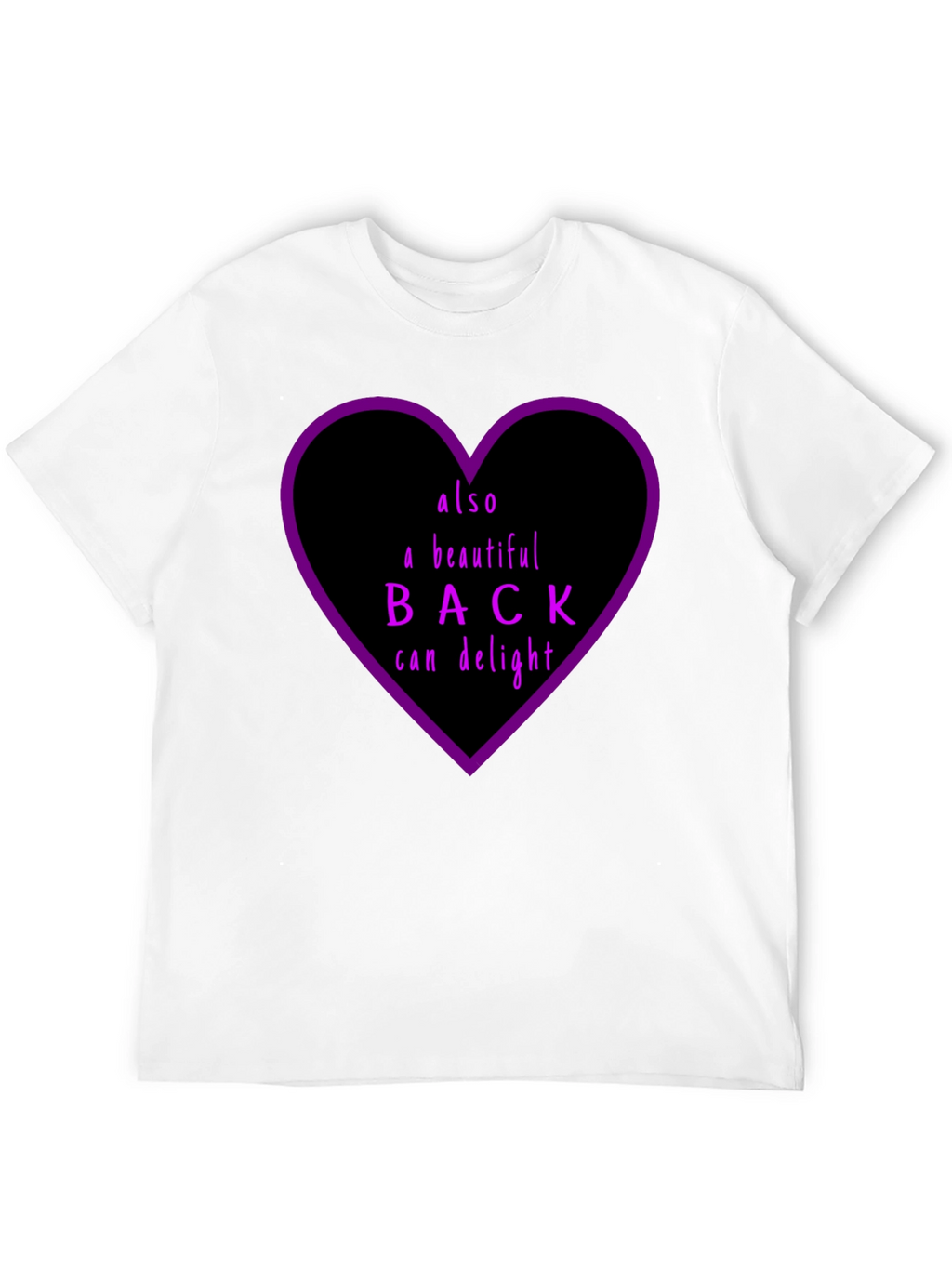 Beautiful Back Graphic Tee - Unisex Black Cotton T-Shirt
