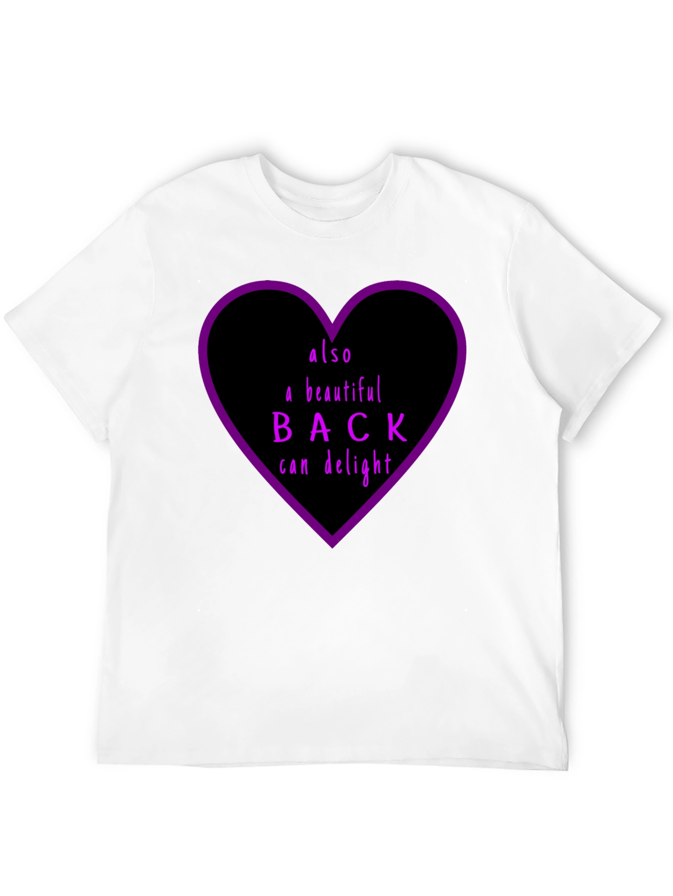 Beautiful Back Graphic Tee - Unisex Black Cotton T-Shirt