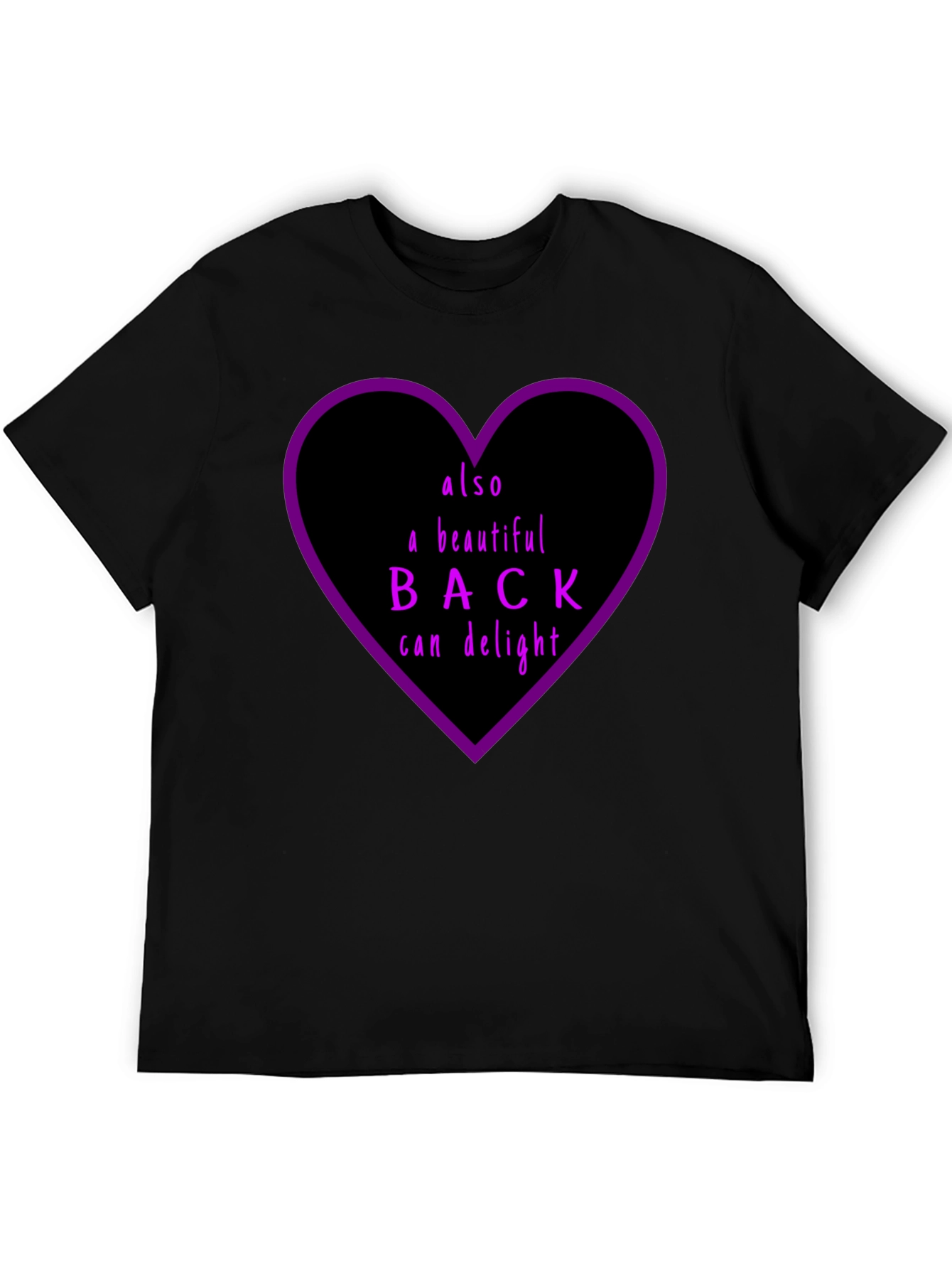 Beautiful Back Graphic Tee - Unisex Black Cotton T-Shirt