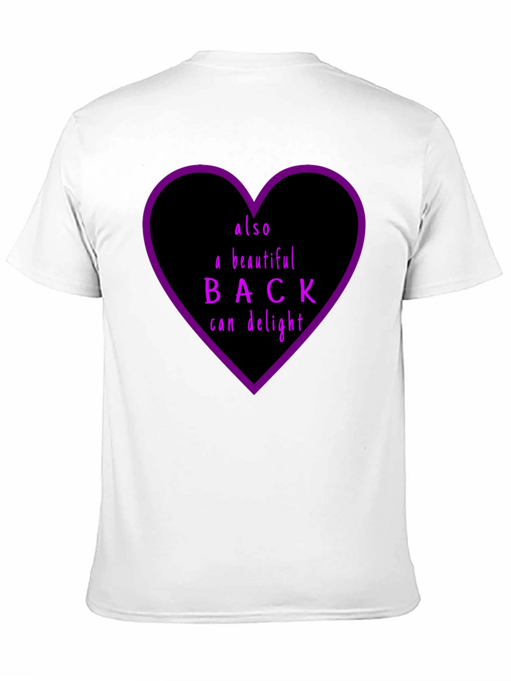 Beautiful Back Graphic Tee - Unisex Black Cotton T-Shirt