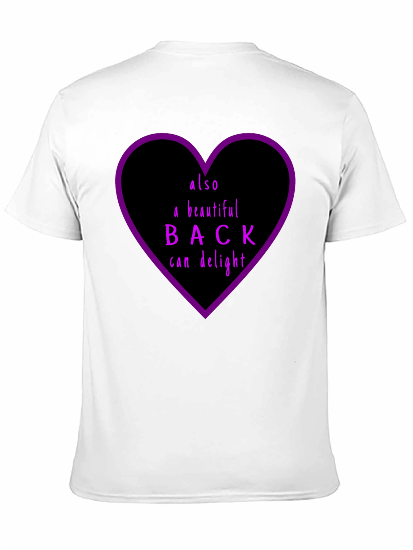 Beautiful Back Graphic Tee - Unisex Black Cotton T-Shirt