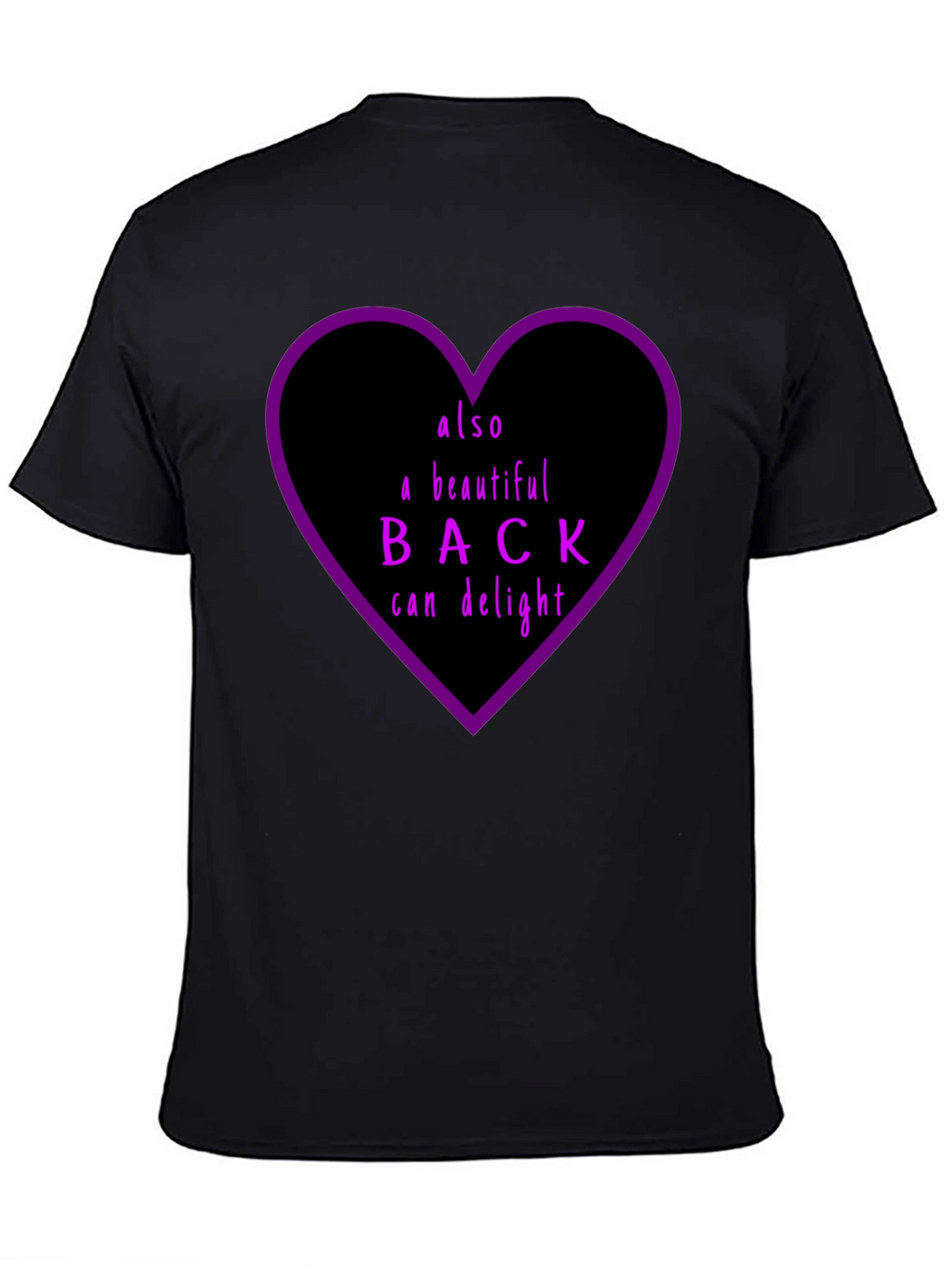 Beautiful Back Graphic Tee - Unisex Black Cotton T-Shirt