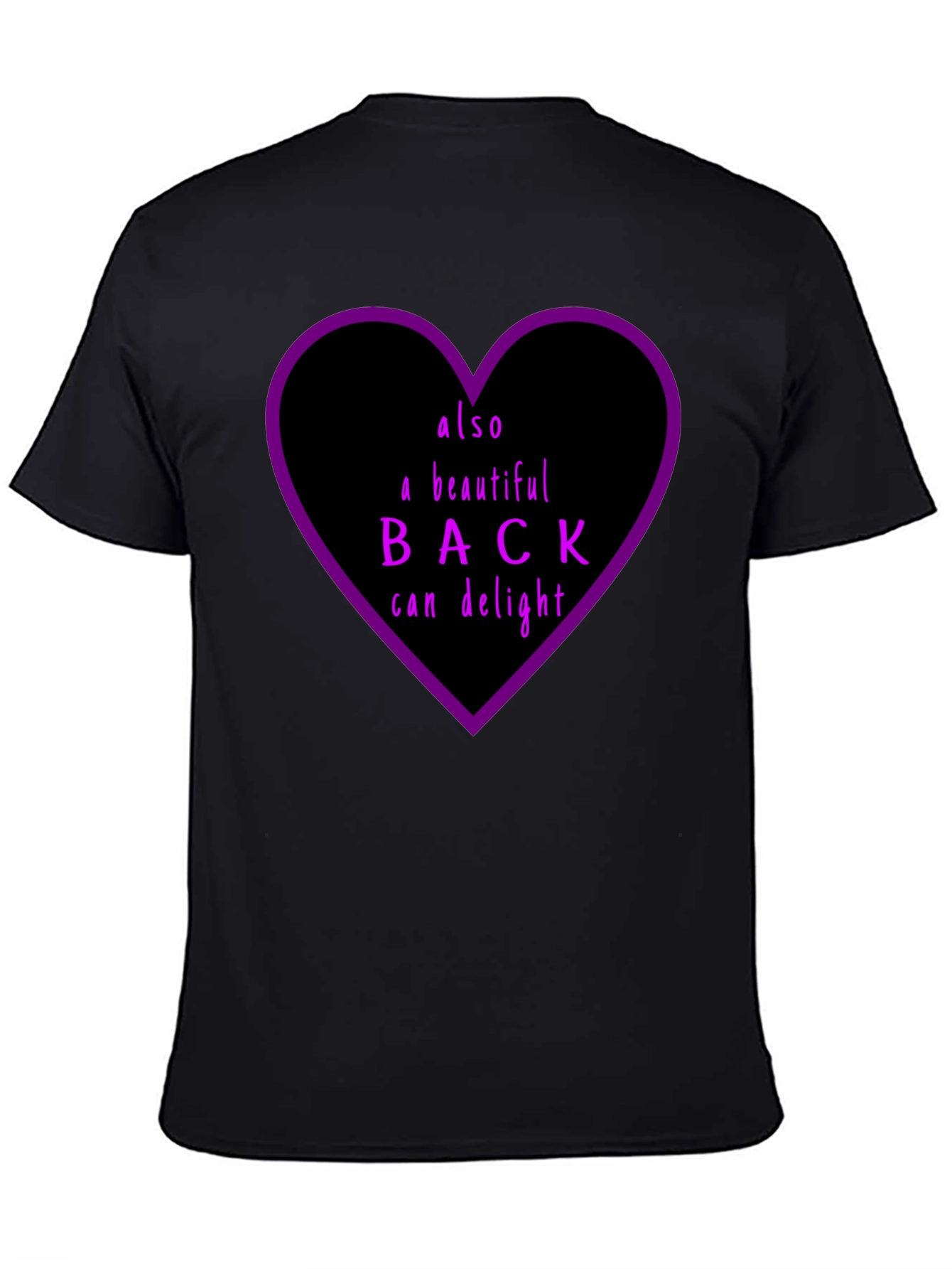 Beautiful Back Graphic Tee - Unisex Black Cotton T-Shirt