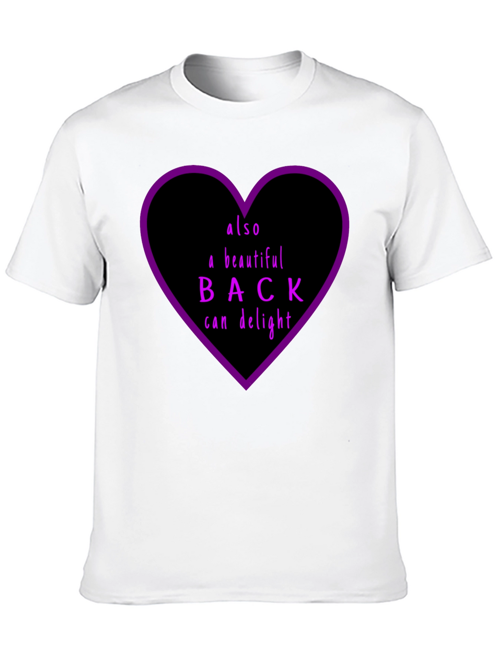 Beautiful Back Graphic Tee - Unisex Black Cotton T-Shirt