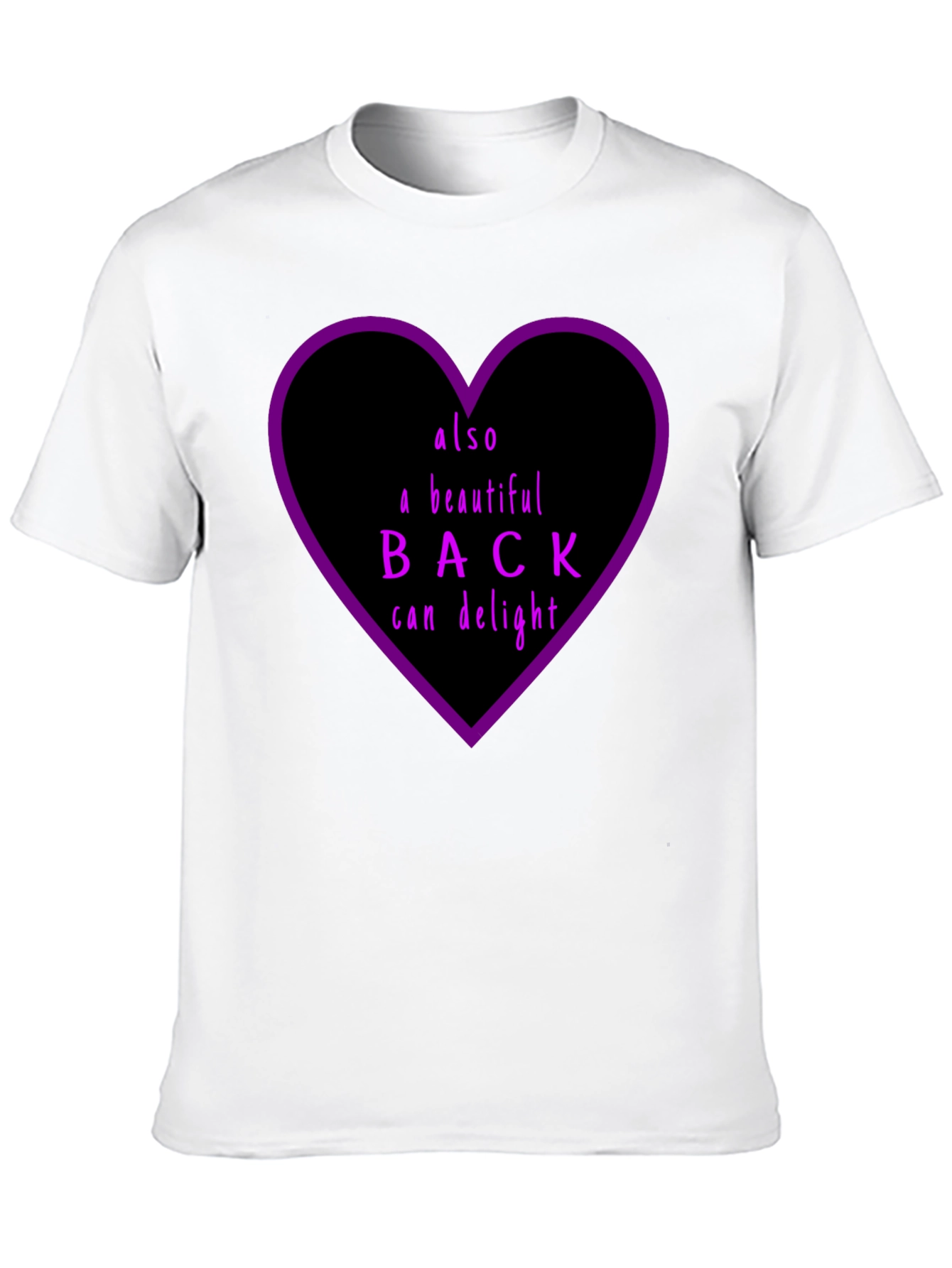 Beautiful Back Graphic Tee - Unisex Black Cotton T-Shirt