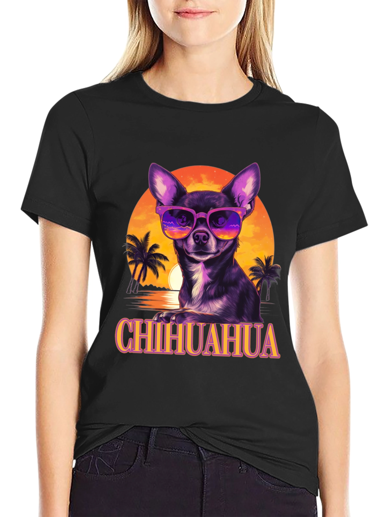 Chihuahua Sunglasses Graphic T-Shirt