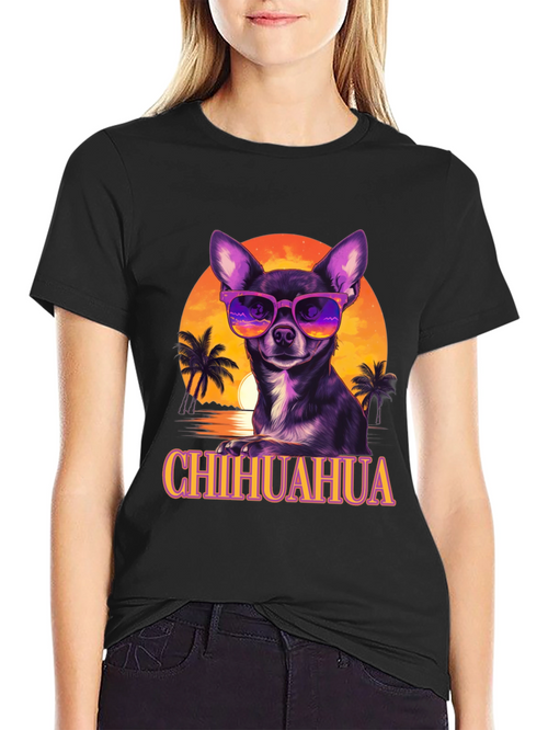 Chihuahua Sunglasses Graphic T-Shirt