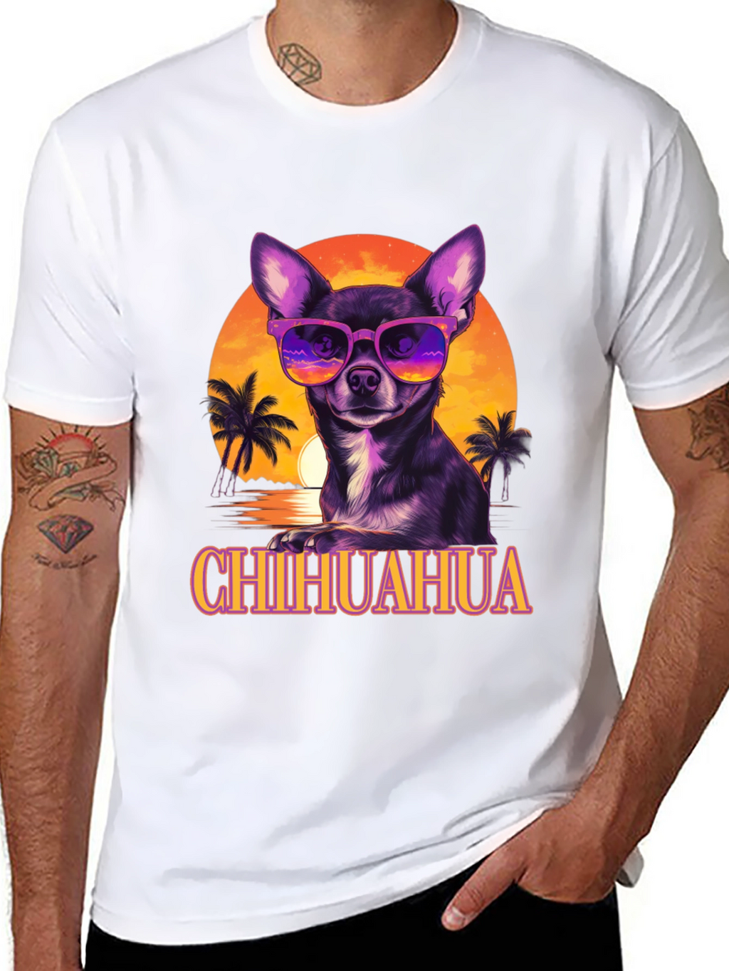 Chihuahua Sunglasses Graphic T-Shirt