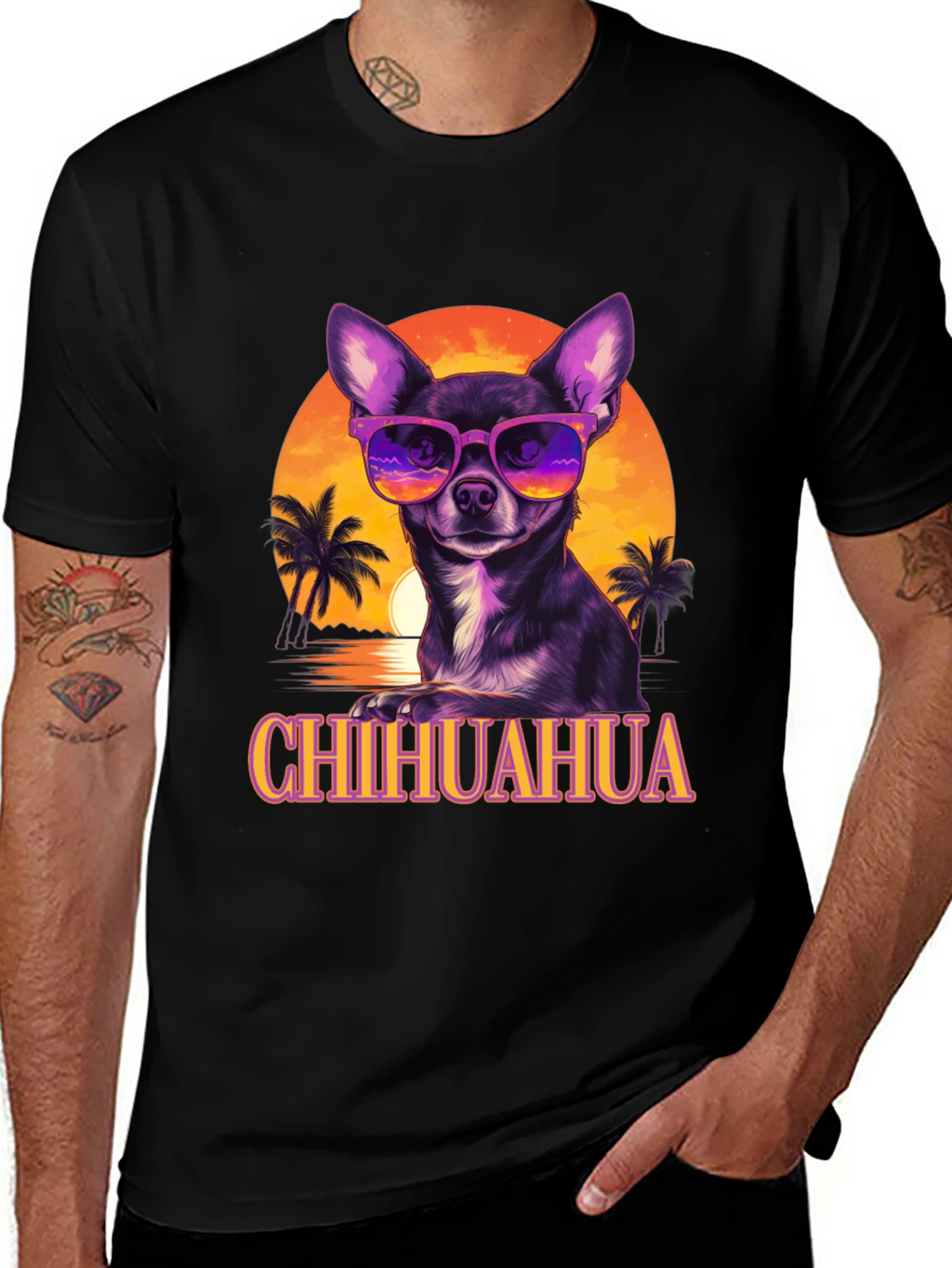 Chihuahua Sunglasses Graphic T-Shirt