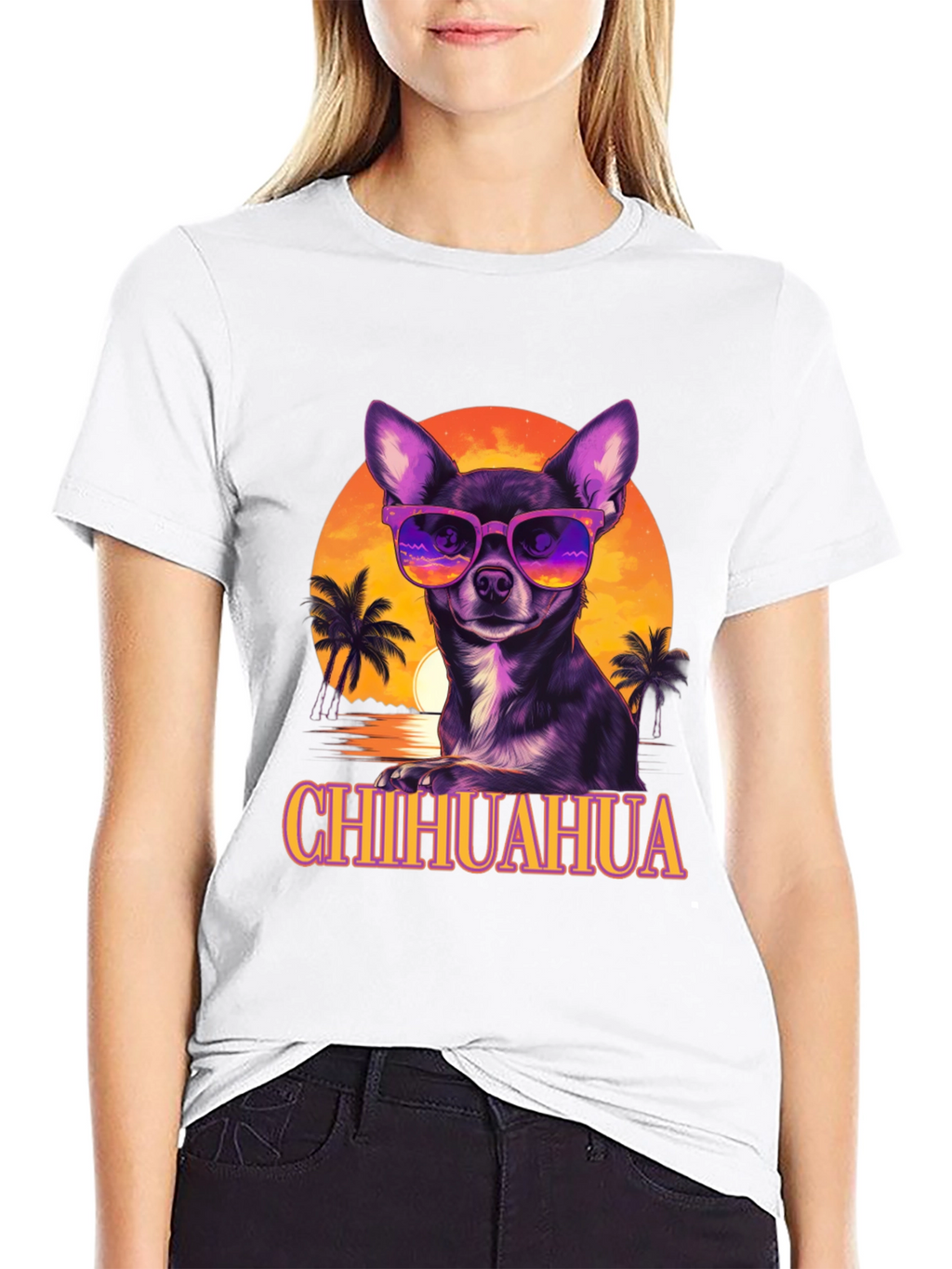 Chihuahua Sunglasses Graphic T-Shirt