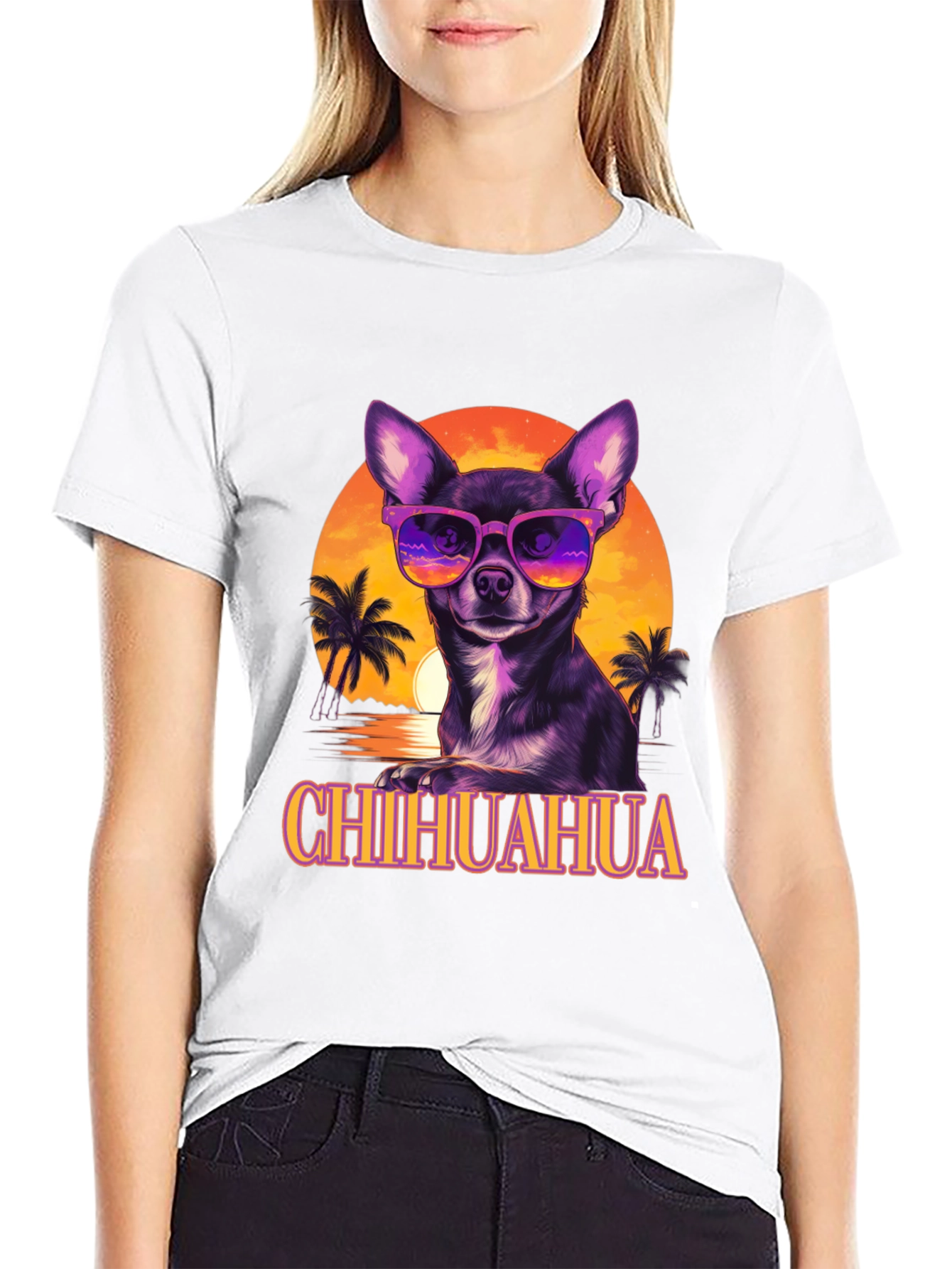 Chihuahua Sunglasses Graphic T-Shirt