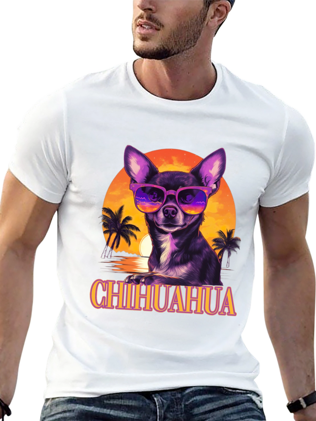 Chihuahua Sunglasses Graphic T-Shirt