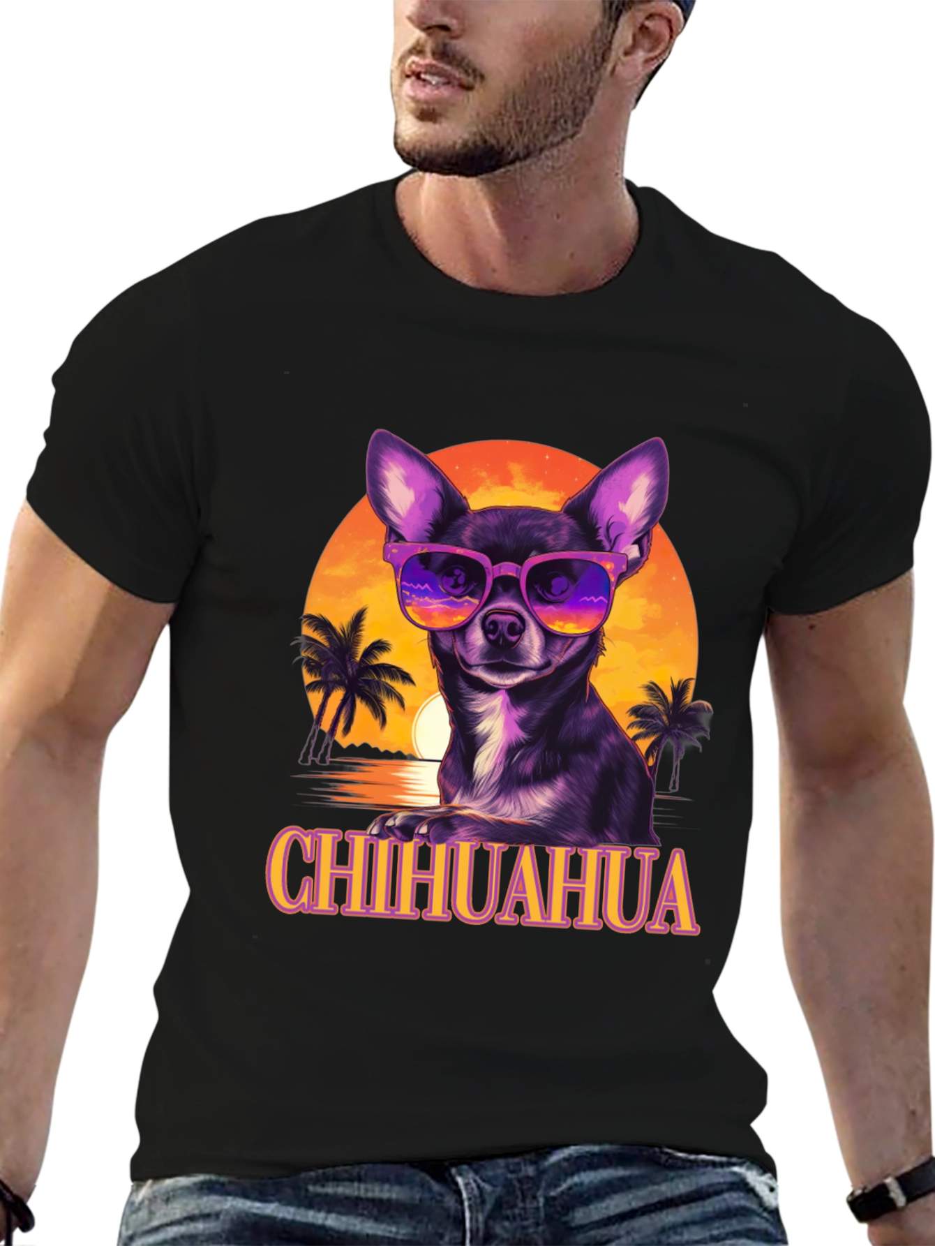Chihuahua Sunglasses Graphic T-Shirt