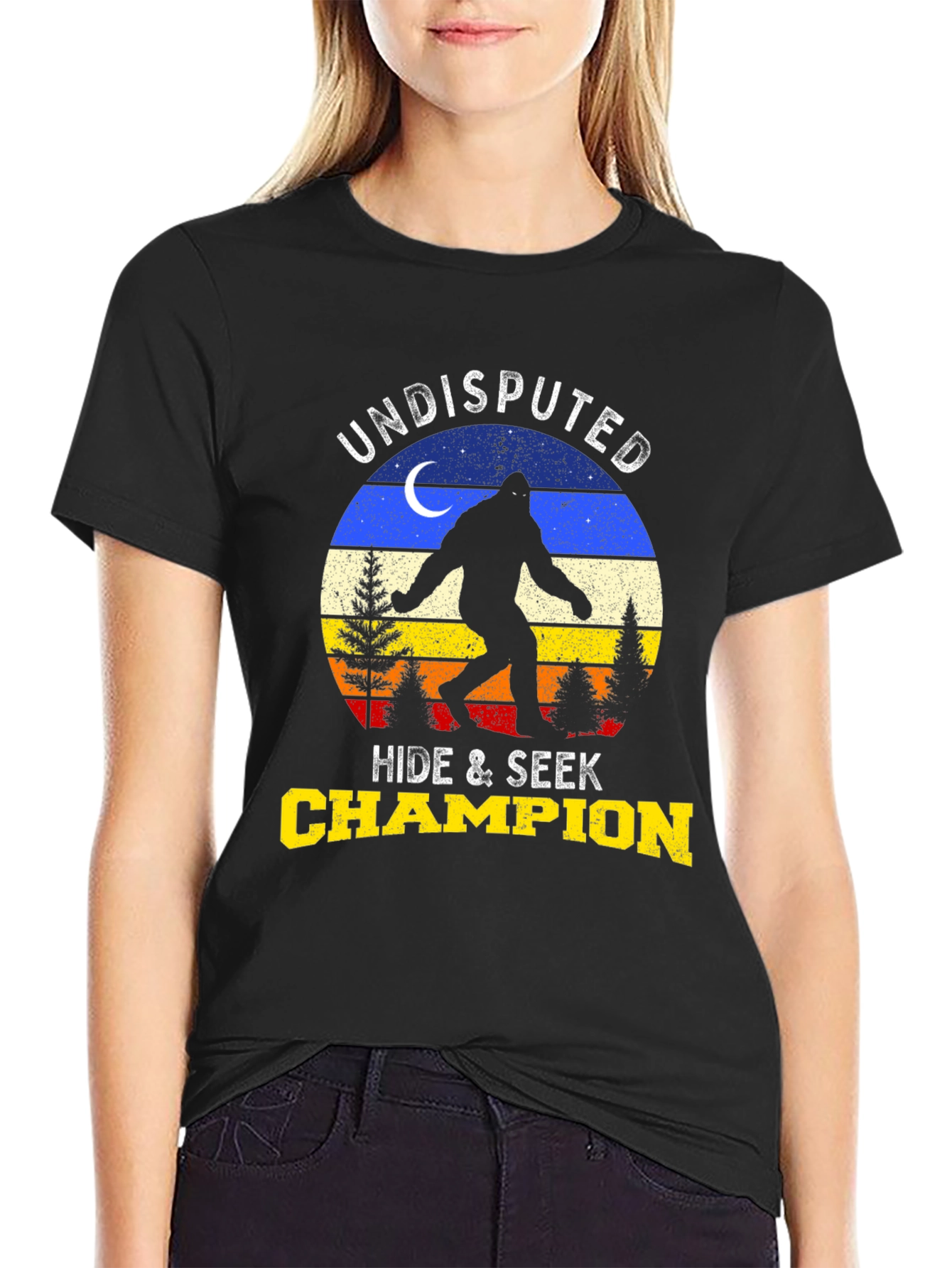 Undisputed Hide & Seek Champion Bigfoot T-Shirt
