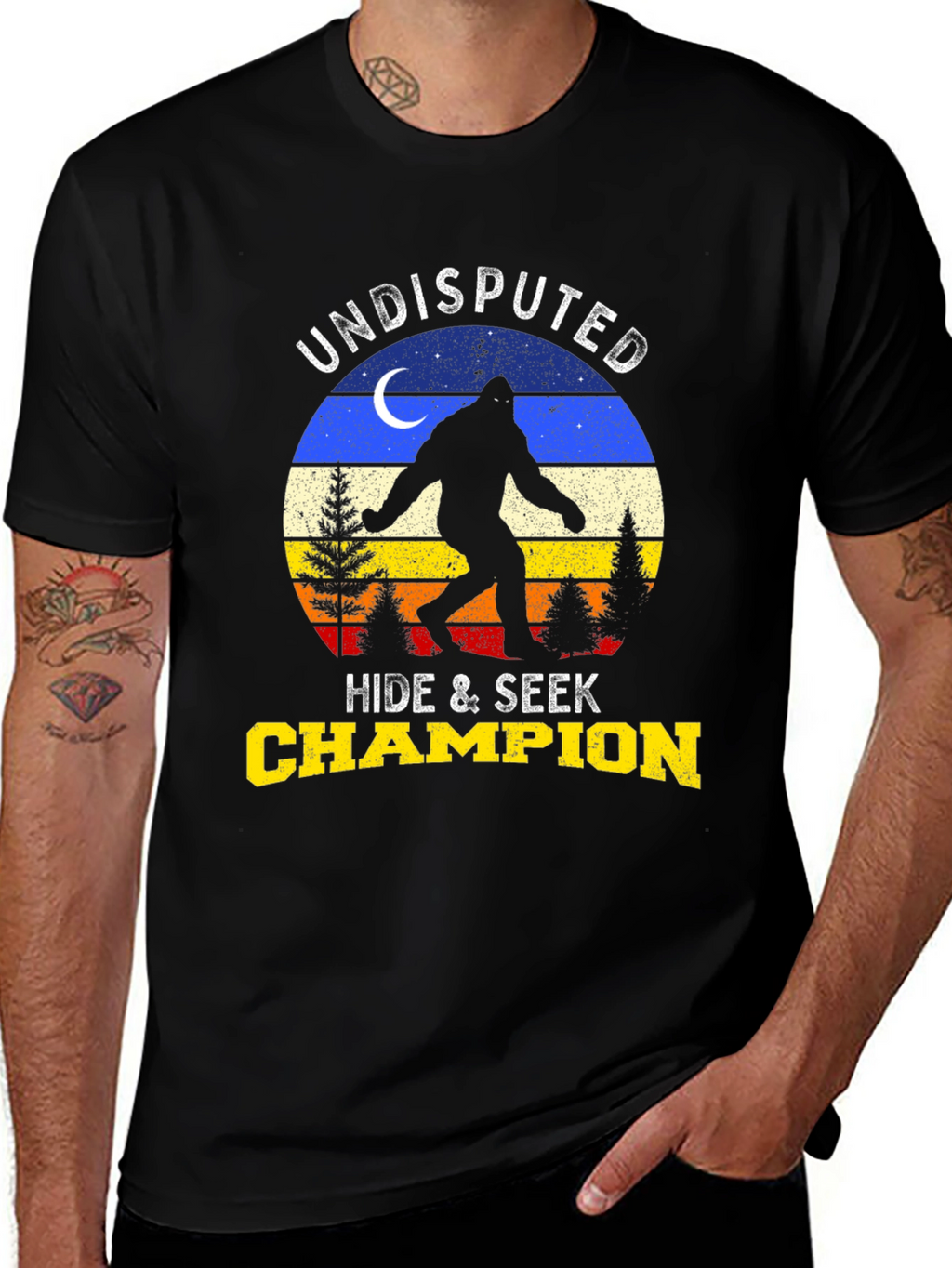 Undisputed Hide & Seek Champion Bigfoot T-Shirt